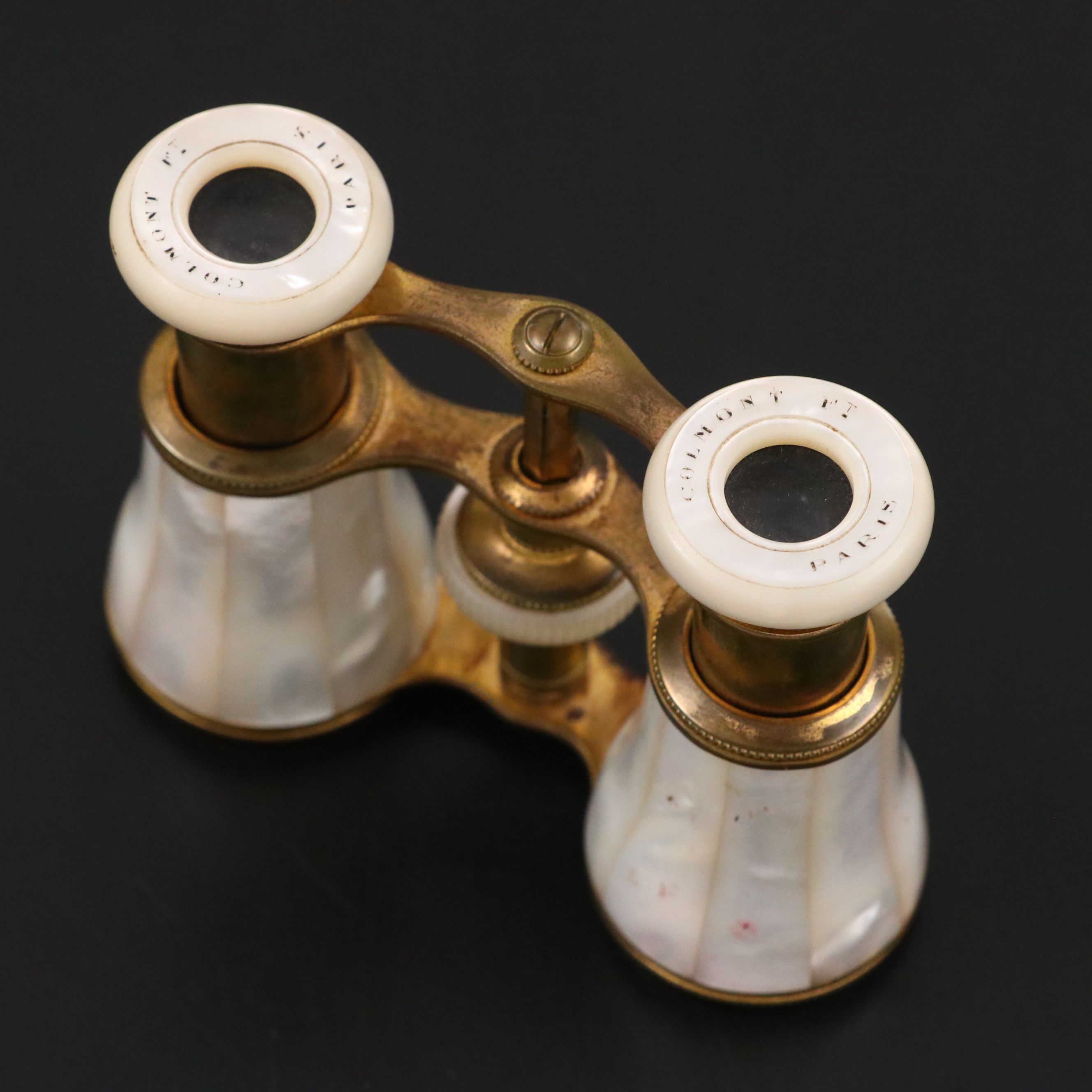 Colmont Mother-of-Pearl and Brass Opera Glasses