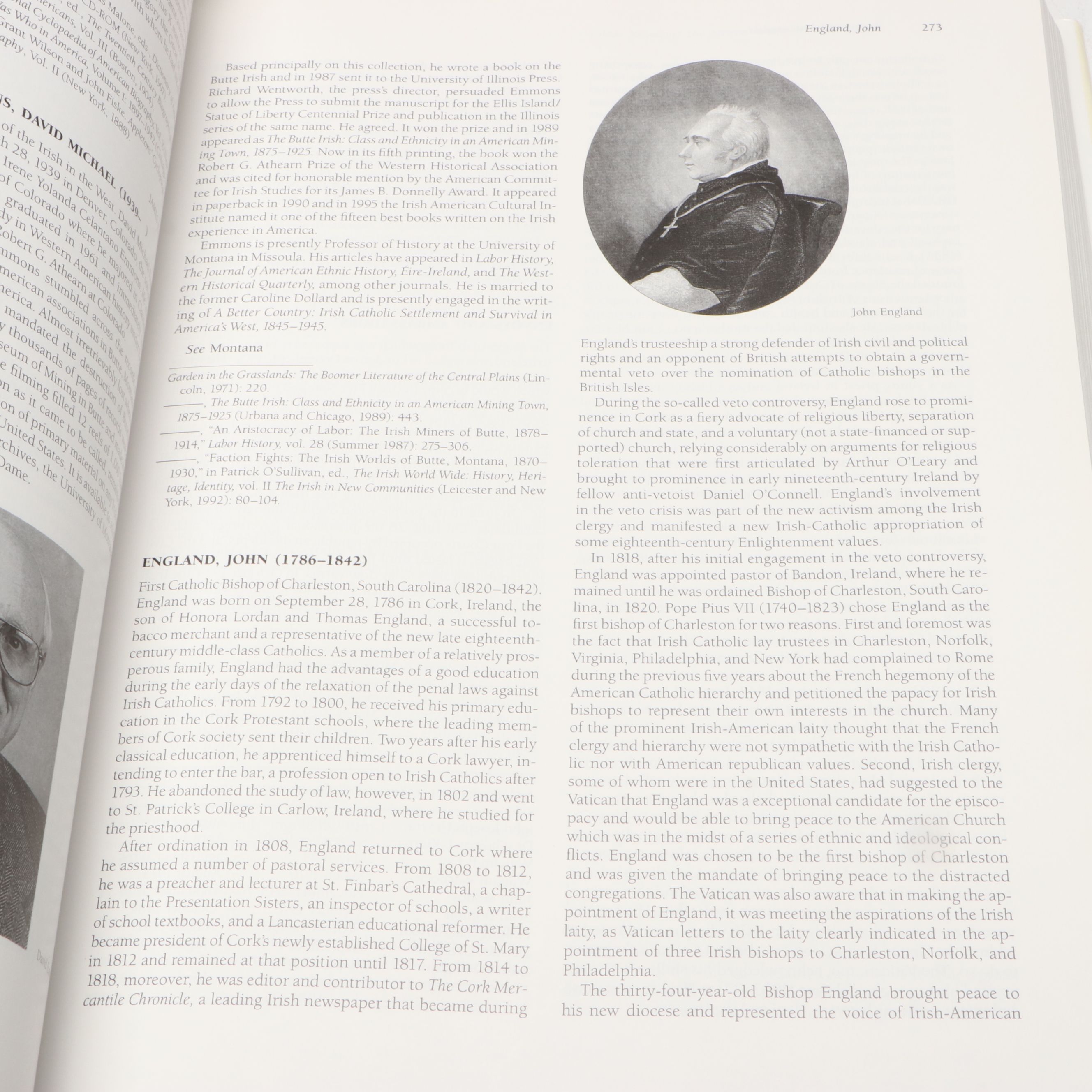 "The Encyclopedia of the Irish in America" Edited by Michael Glazier, 1999