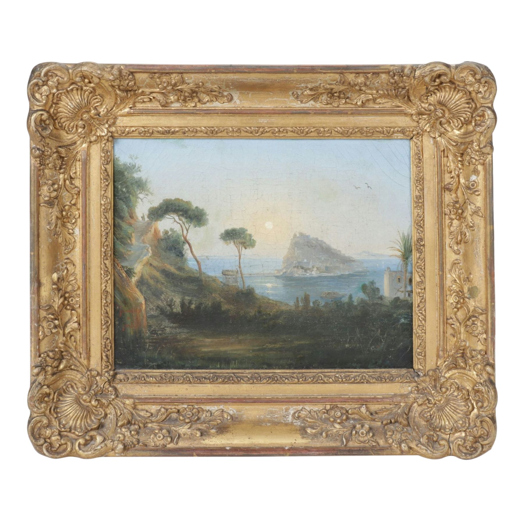Landscape Oil Painting of Italian Islands, Early to Mid-20th Century