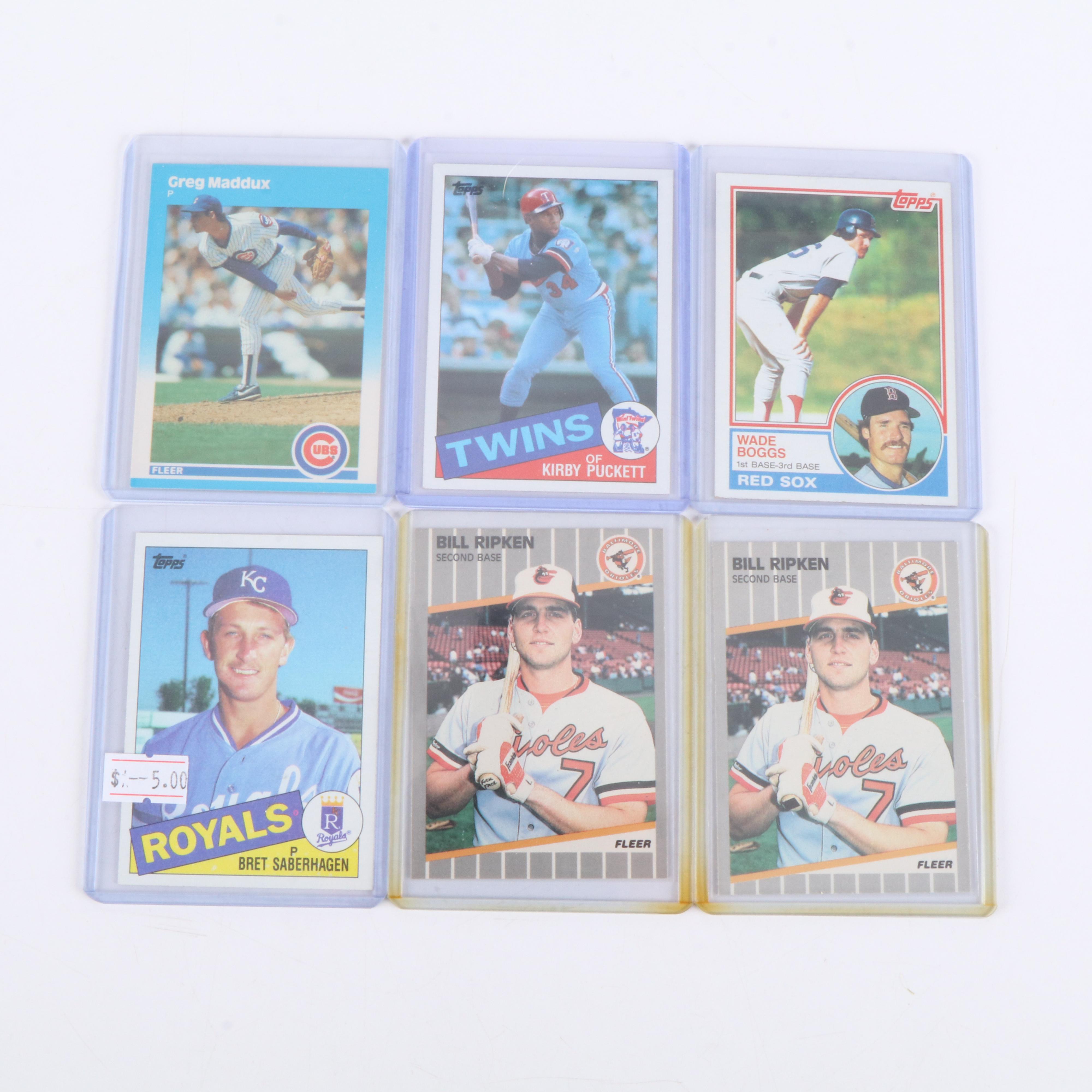 Eric Davis, Wade Boggs, Billy Ripken, and More Rookie Baseball Cards, 1980s