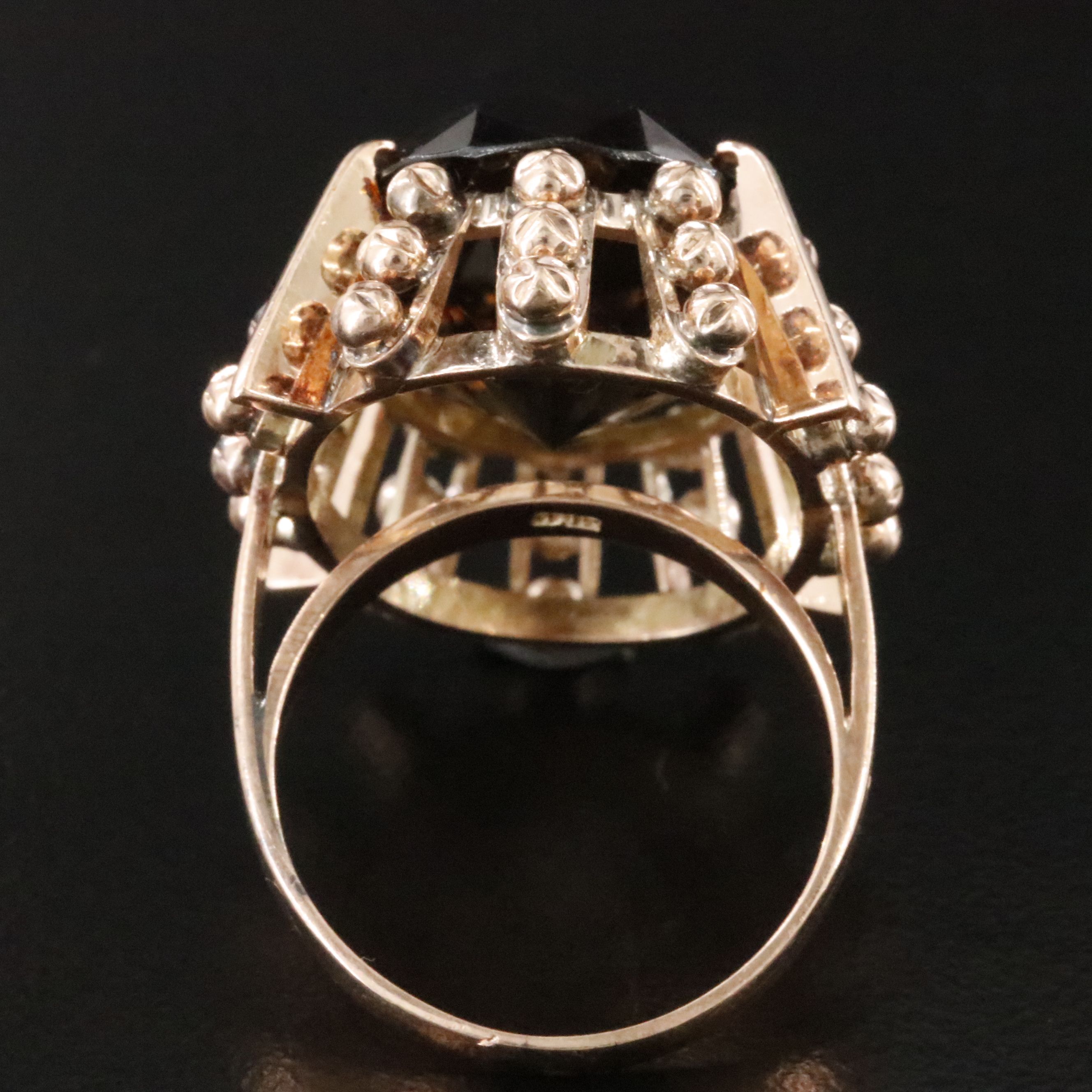 10K 17.50 CT Smoky Quartz Ring