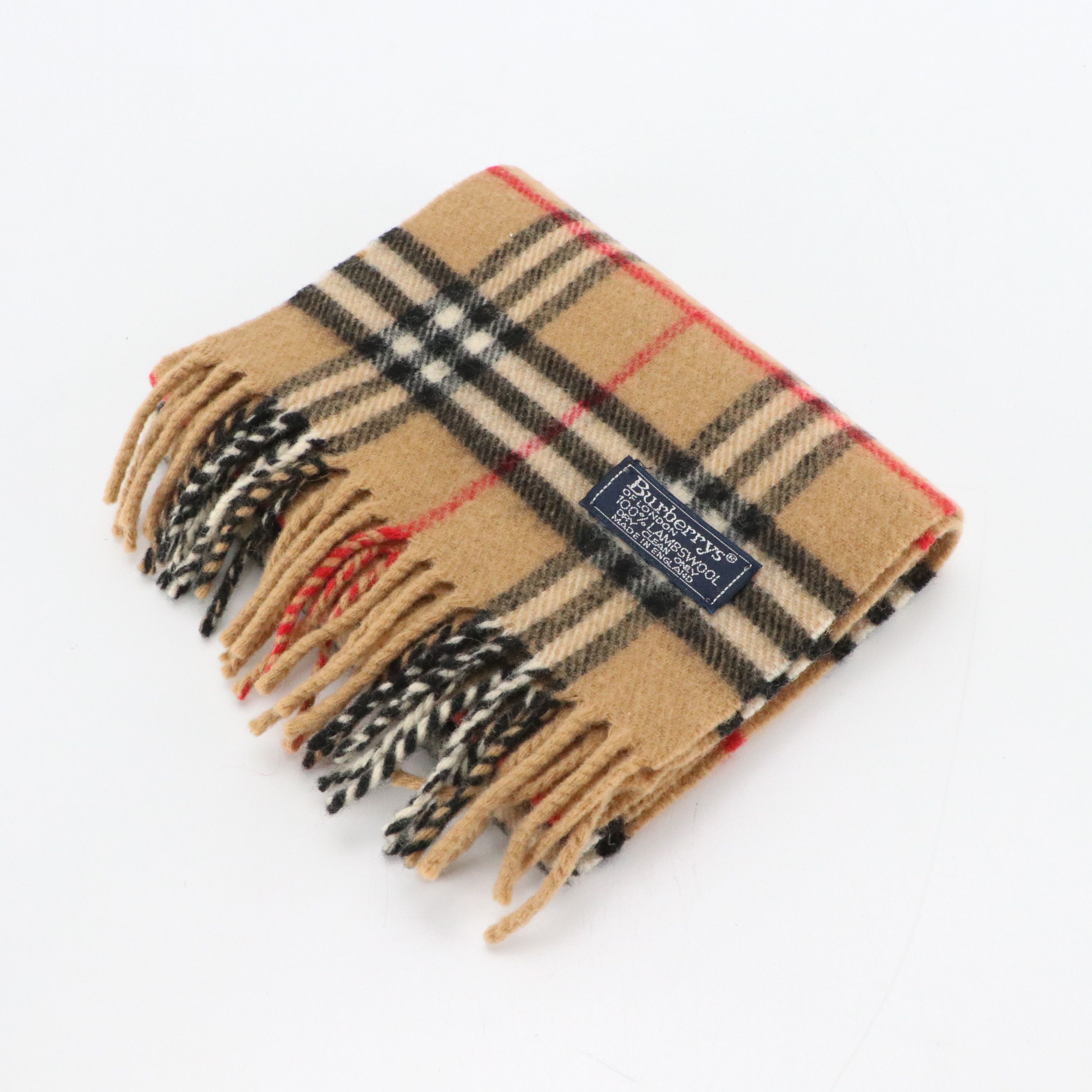 Burberrys House Check Lambswool Fringed Scarf