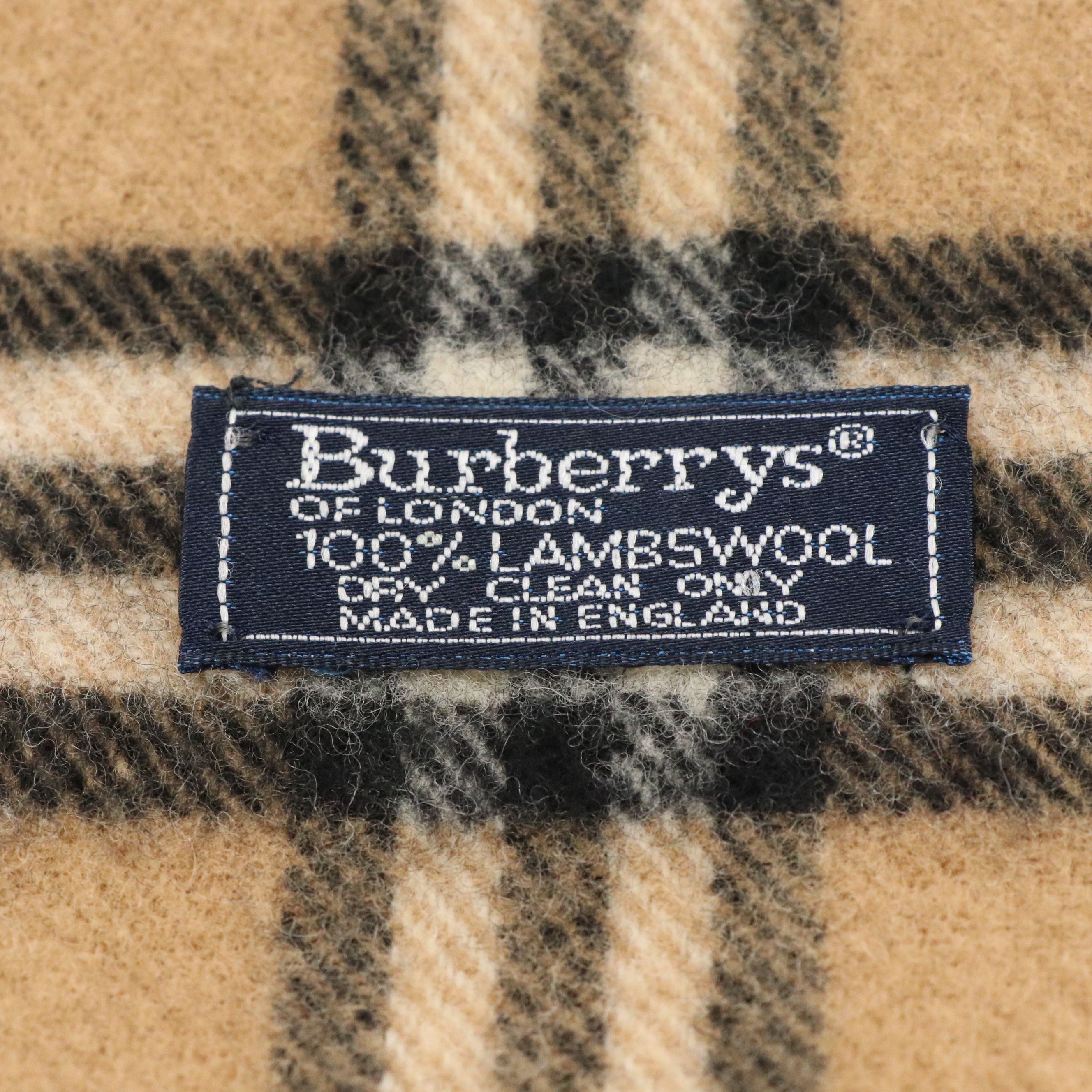 Burberrys House Check Lambswool Fringed Scarf
