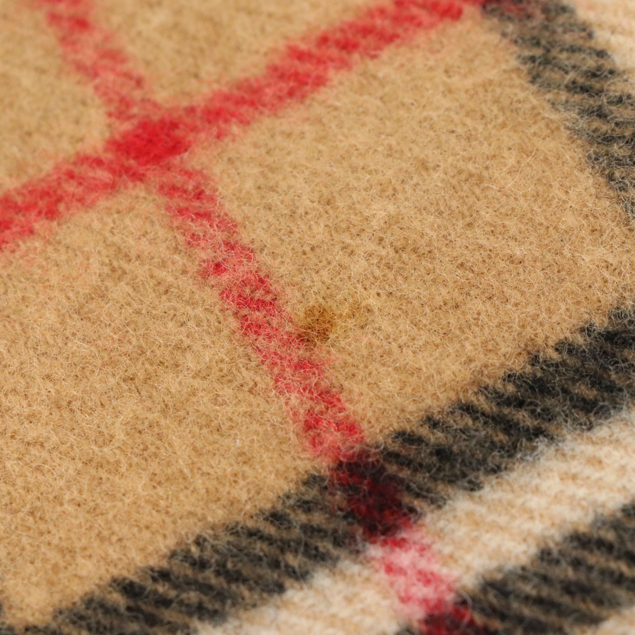 Burberrys House Check Lambswool Fringed Scarf