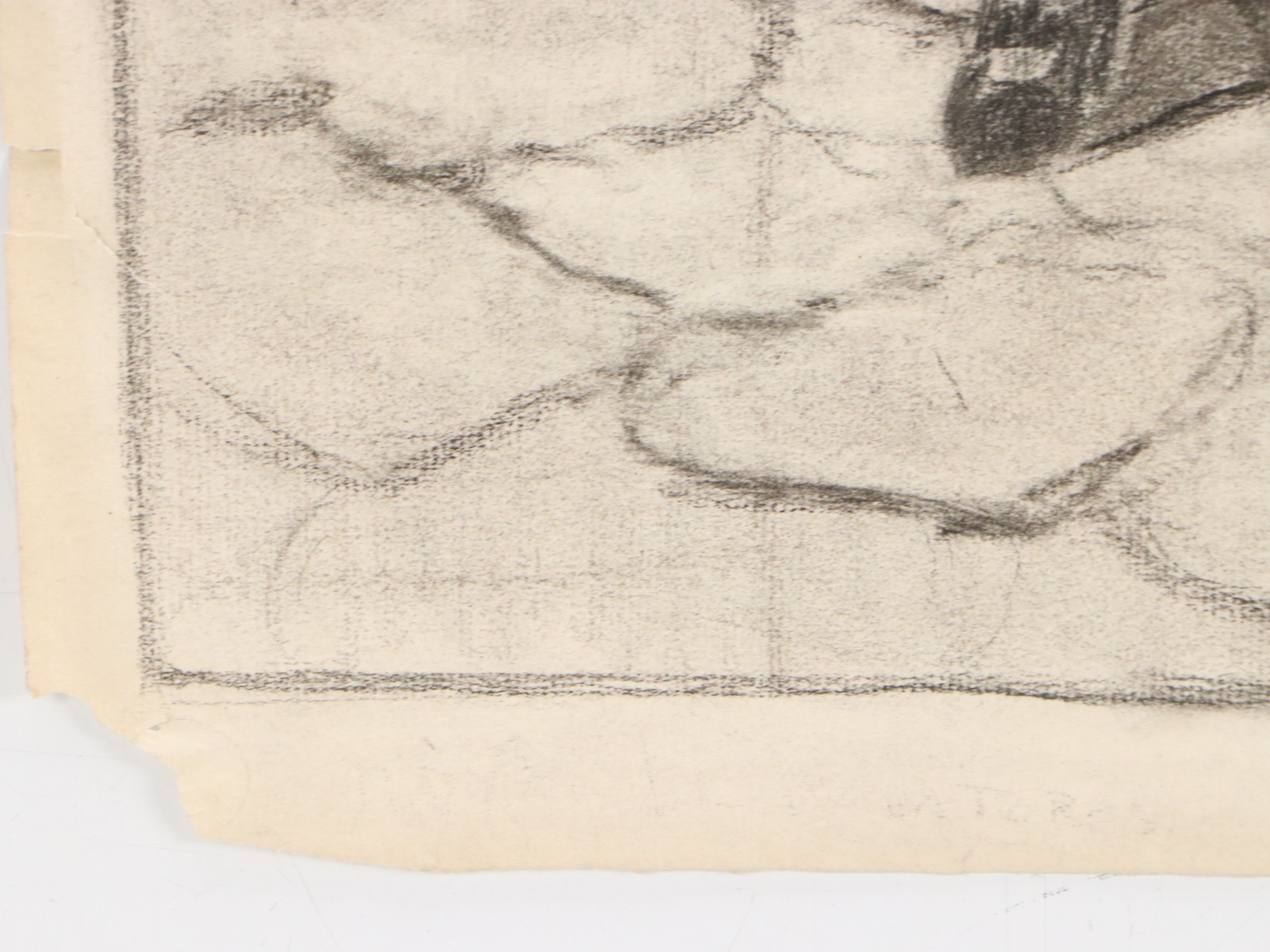 Gertrude Horton Domestic Scene Charcoal Drawings, Circa 1935