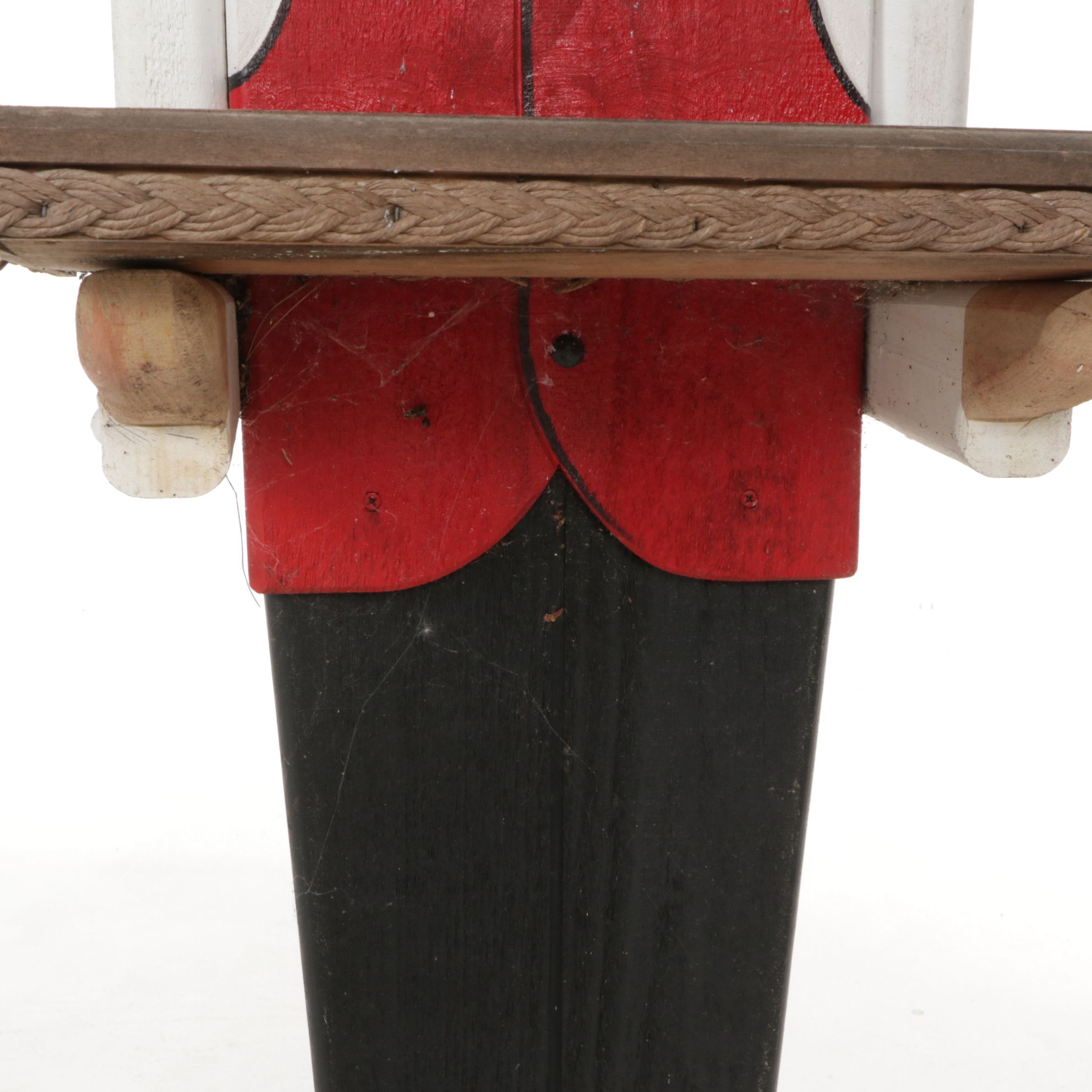 Woodendipity Painted and Carved Wood French Butler Tray Table, Signed "DuLong"