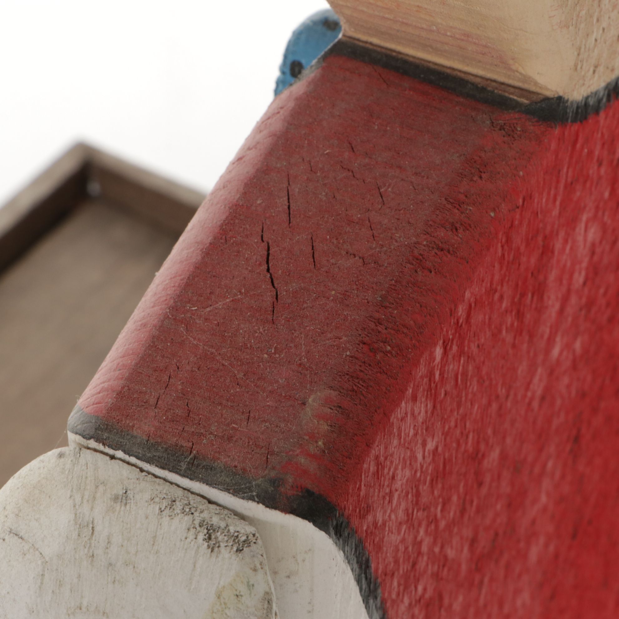 Woodendipity Painted and Carved Wood French Butler Tray Table, Signed "DuLong"