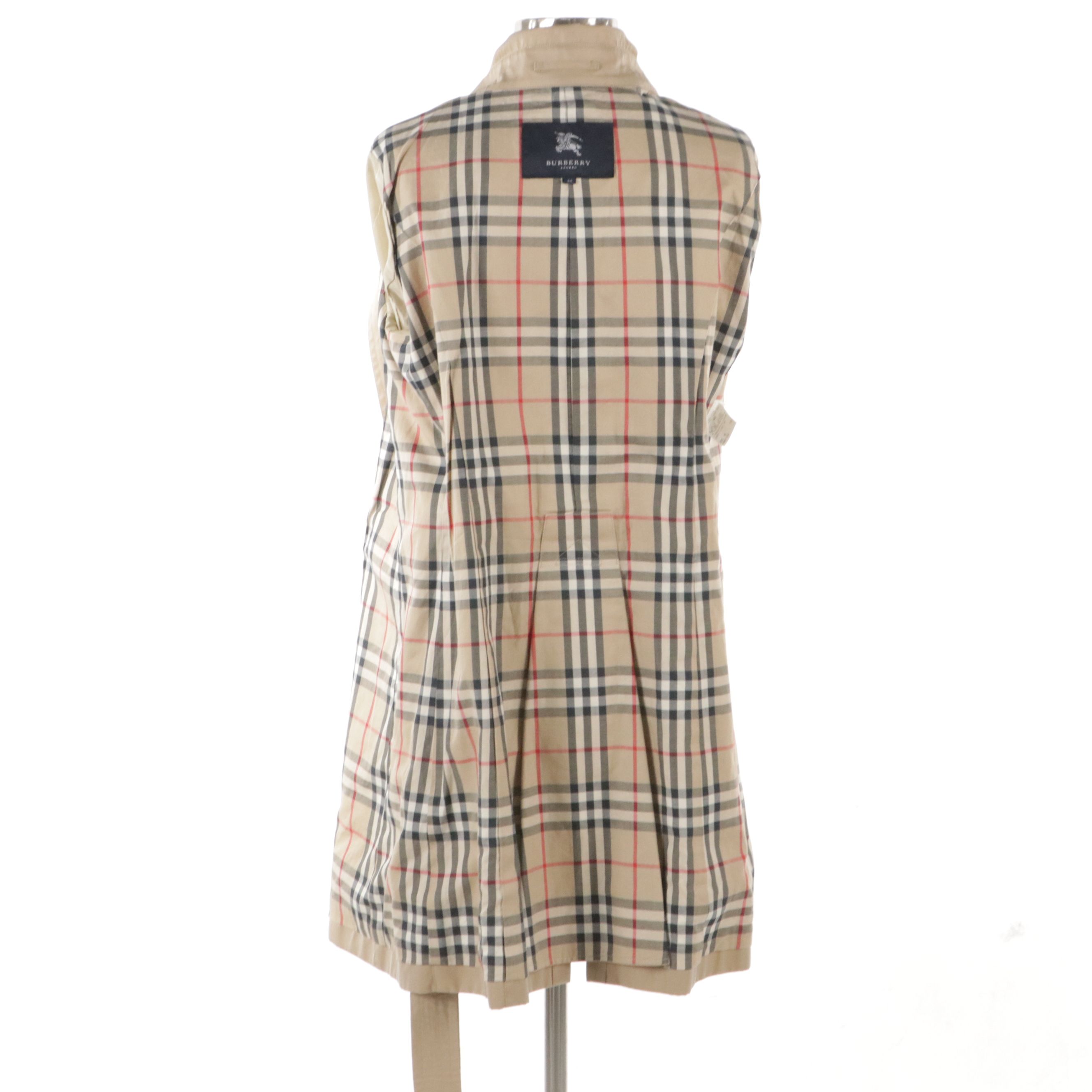 Burberry London Double-Breasted Cotton Trench Coat with Buffalo Horn Buttons