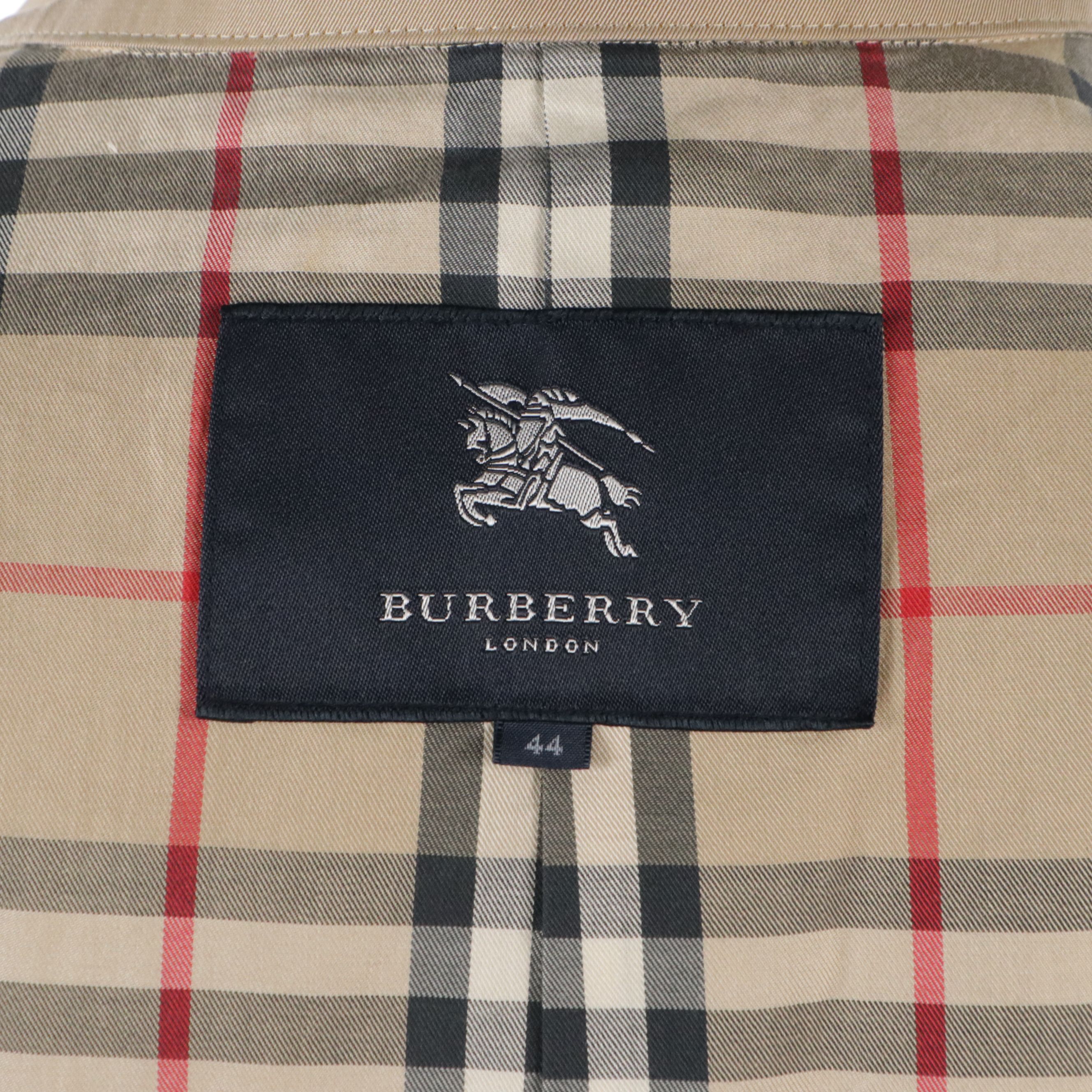 Burberry London Double-Breasted Cotton Trench Coat with Buffalo Horn Buttons