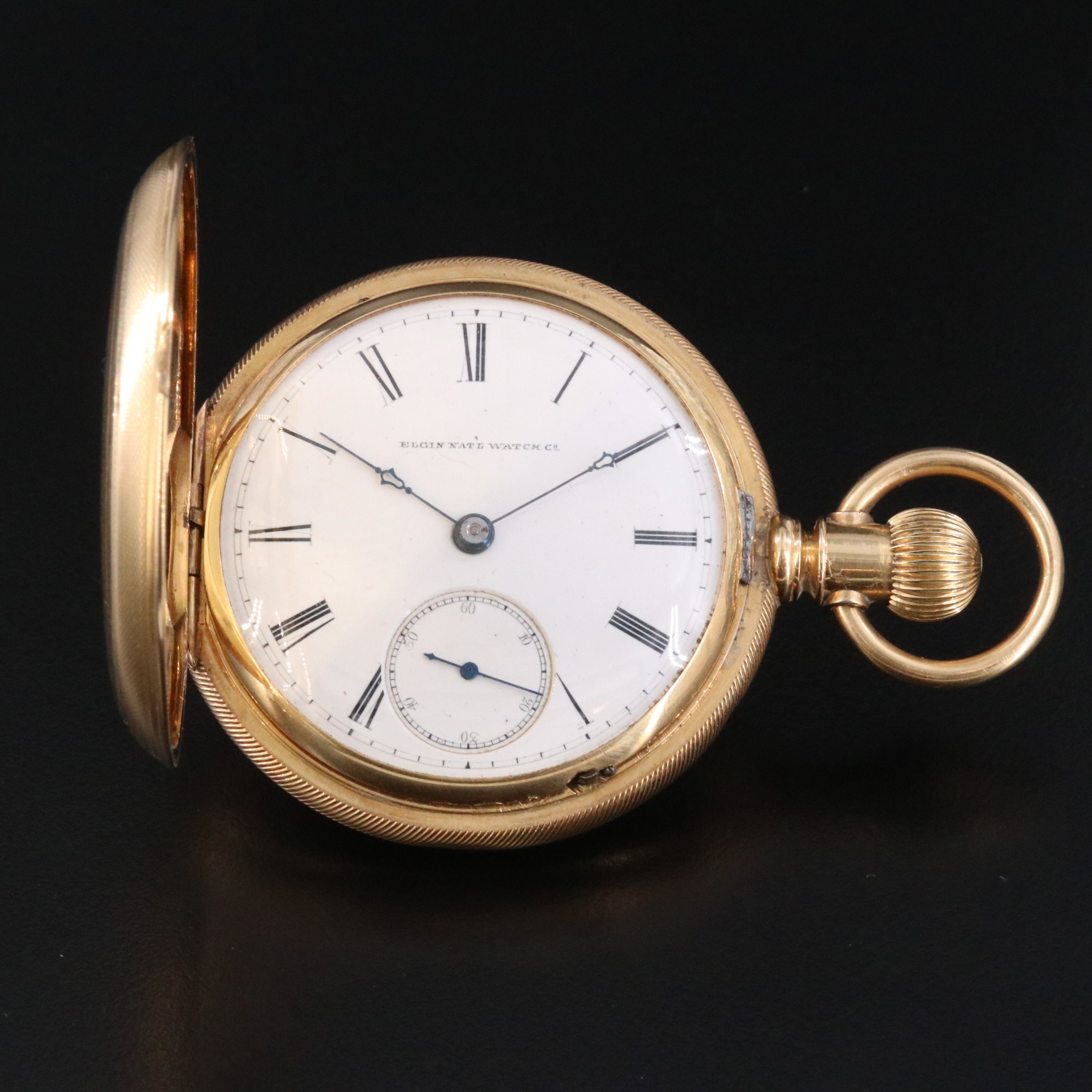 18K Elgin Antique Hunting Case Pocket Watch