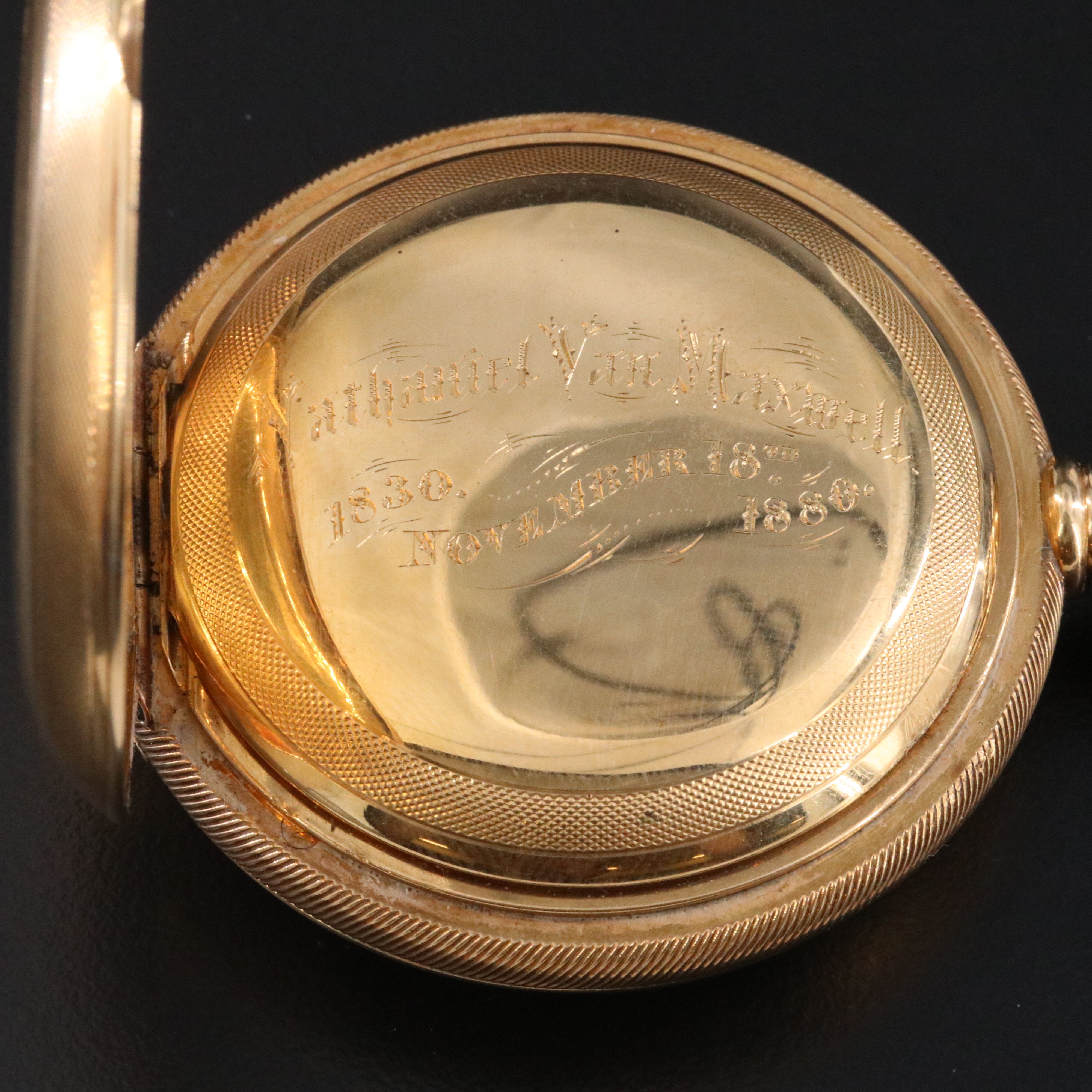 18K Elgin Antique Hunting Case Pocket Watch