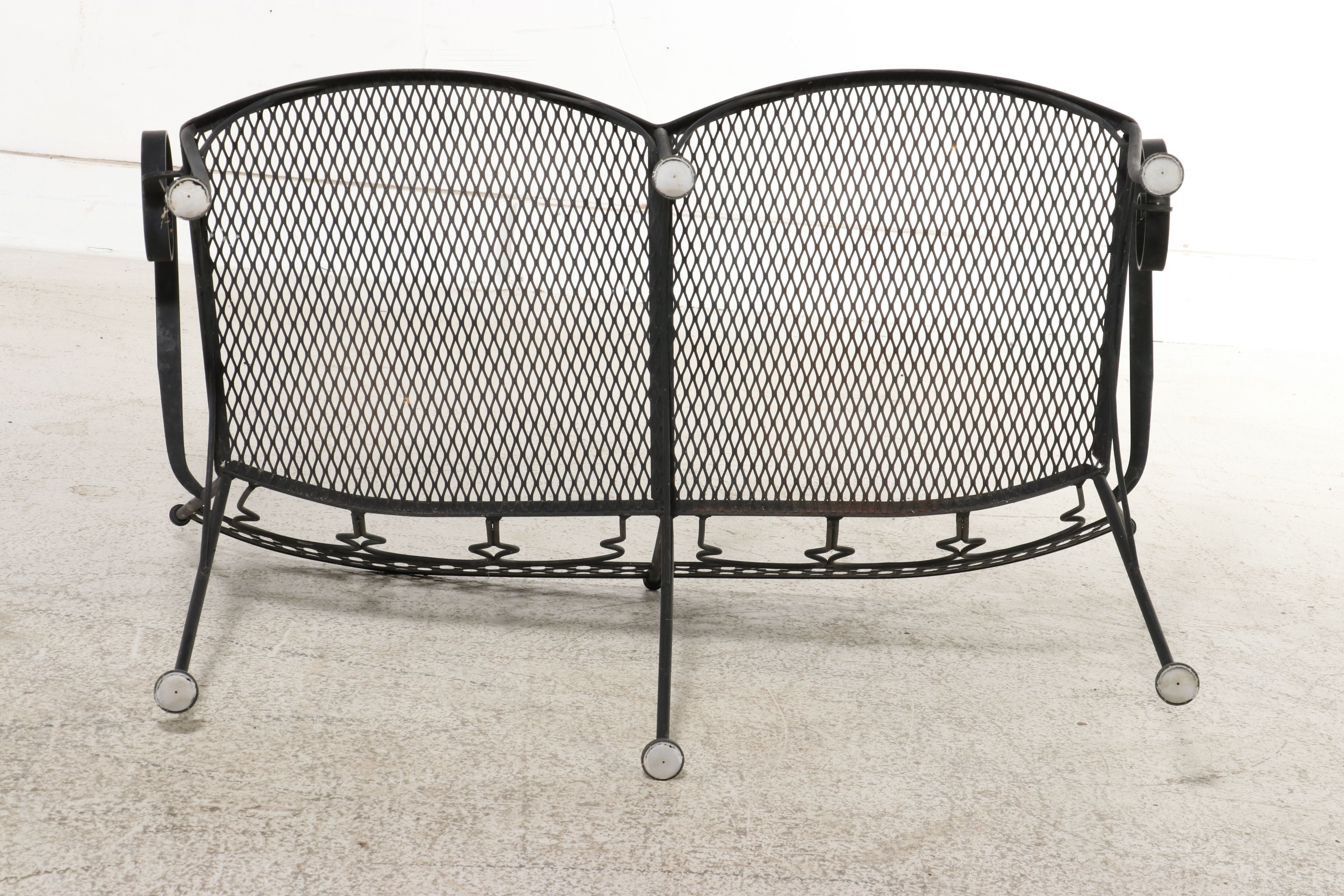 Mid Century Modern Wrought Iron Five-Piece Patio Suite