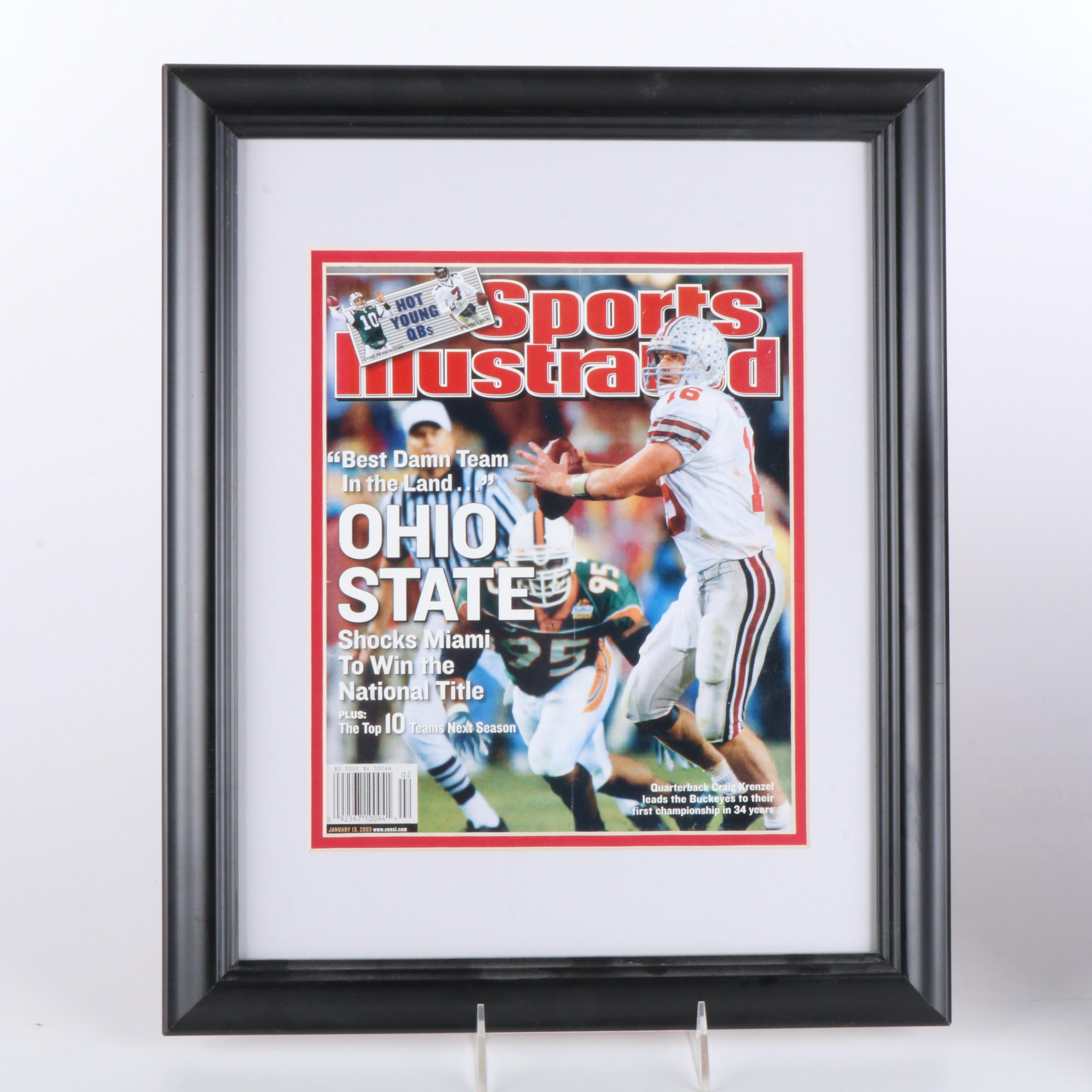 Framed Sports Prints Featuring Mickey Mantle, Oscar Robertson, and More