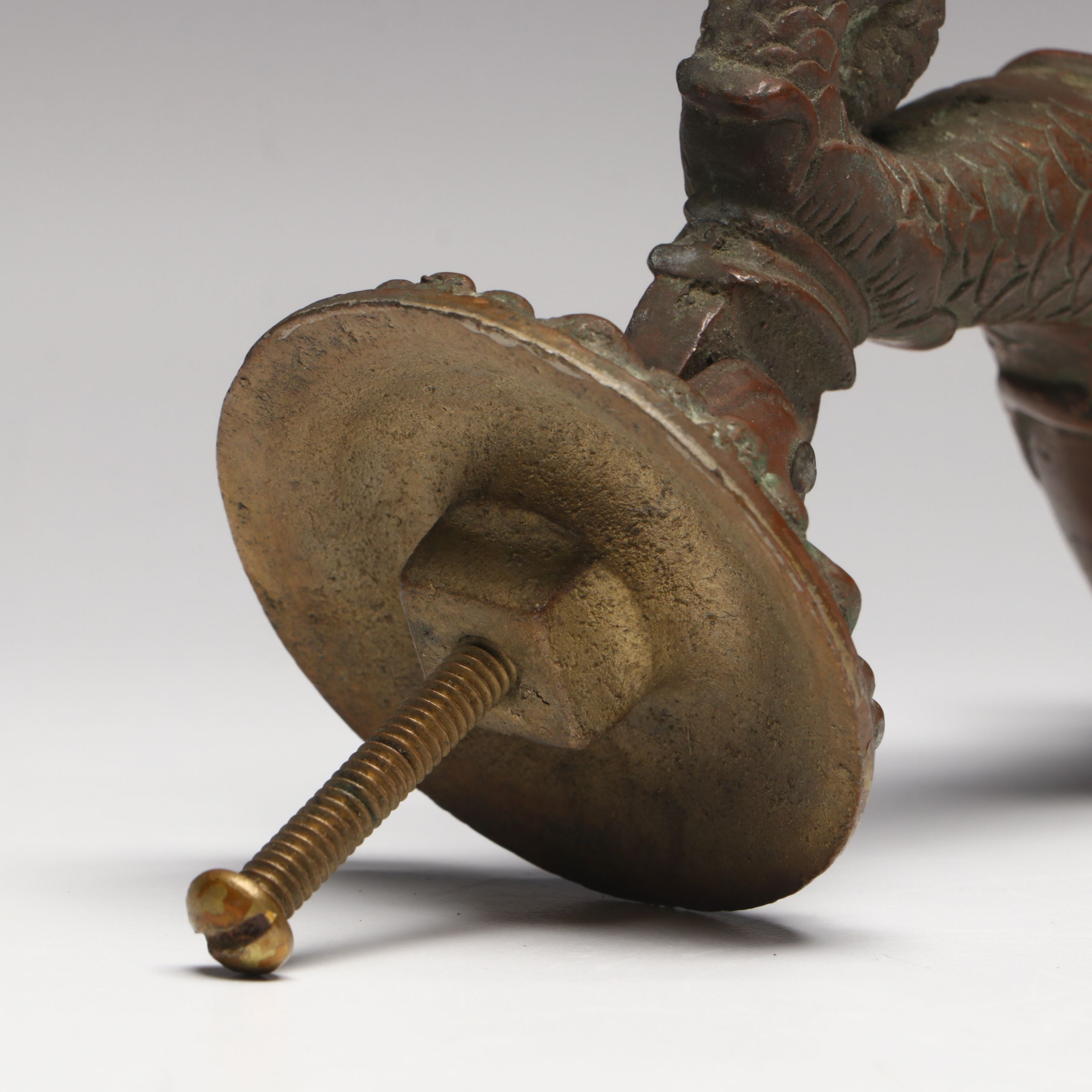 Grand Tour Style Bronze Dolphin Door Knocker, Late 19th/Early 20th Century