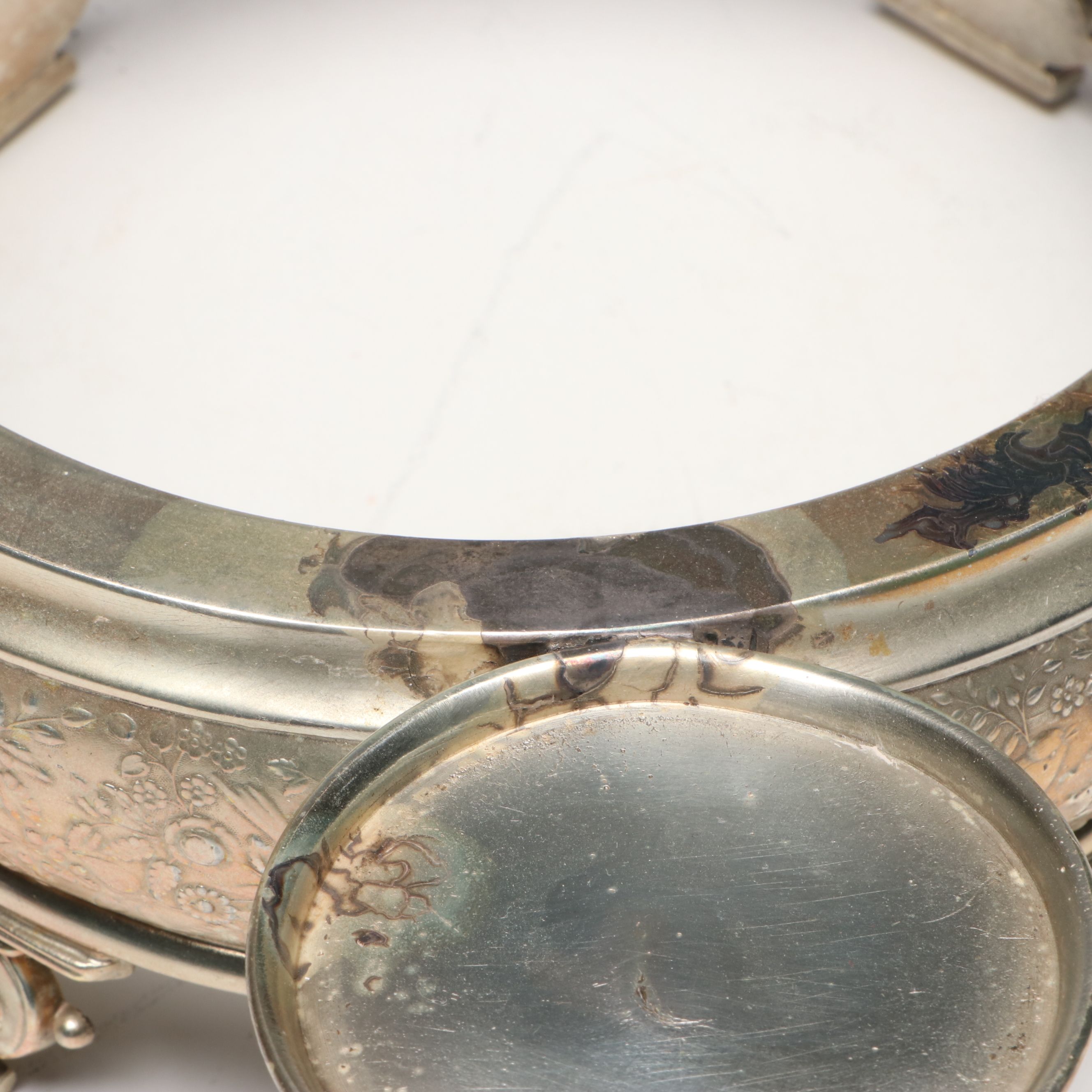 Meriden B. Company Engraved Silver Plate Tilting Water Pitcher with Cup