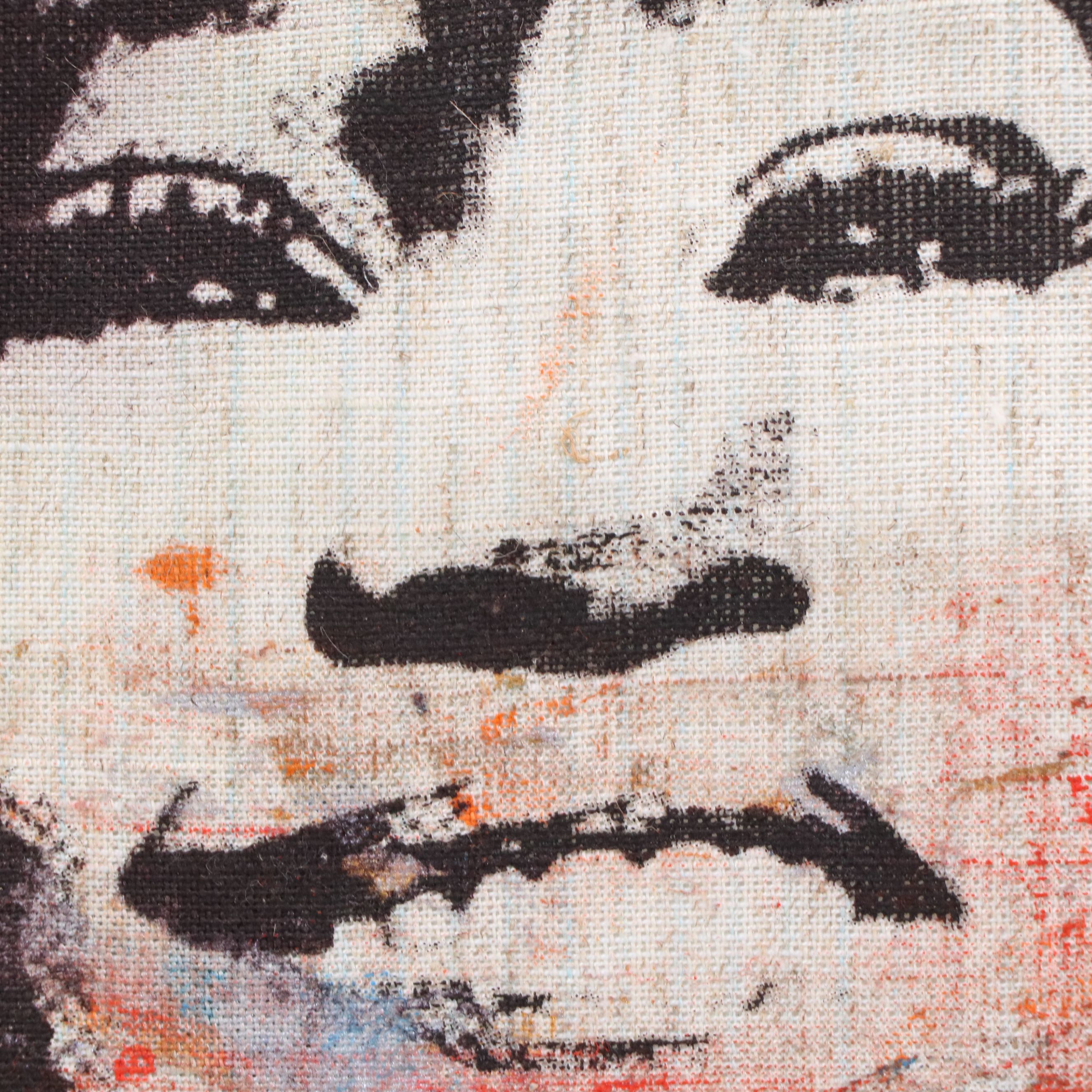 Eric Ajama Pop Art Embellished Screenprint of Whitney Houston