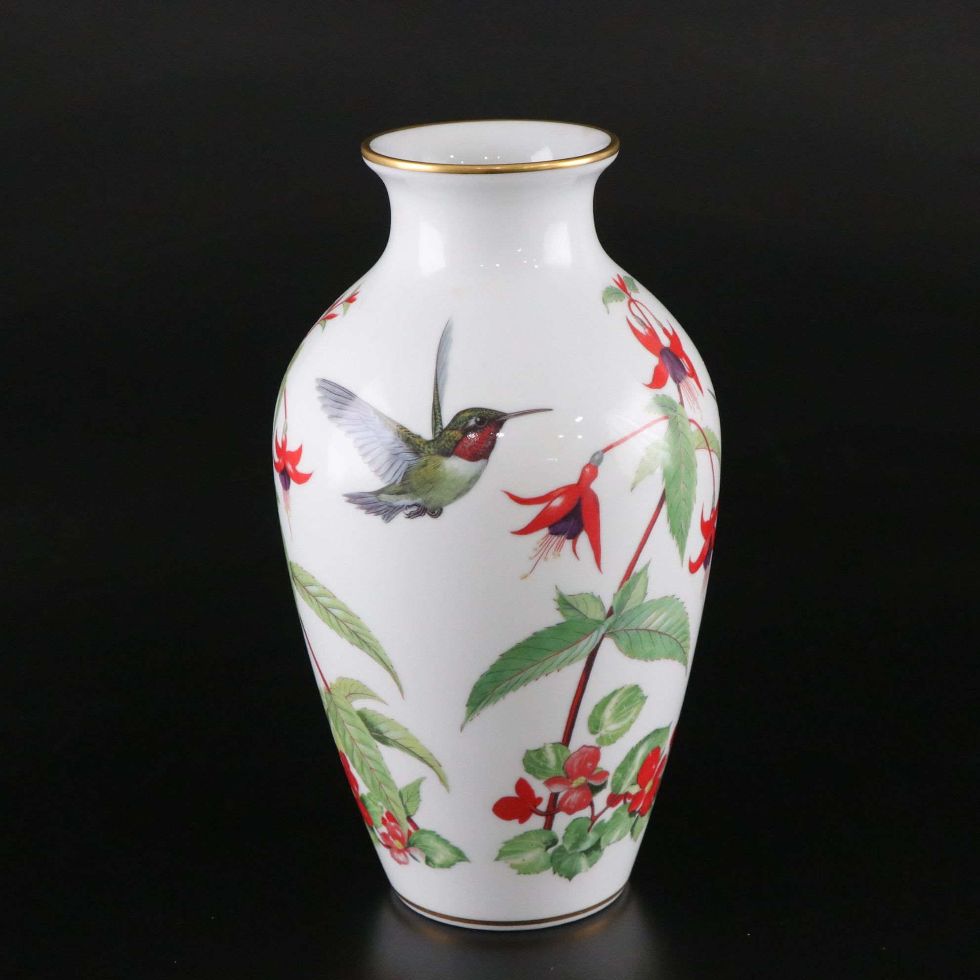 Franklin Porcelain Limited Edition "The Garden Bird Vase" by Basil Ede
