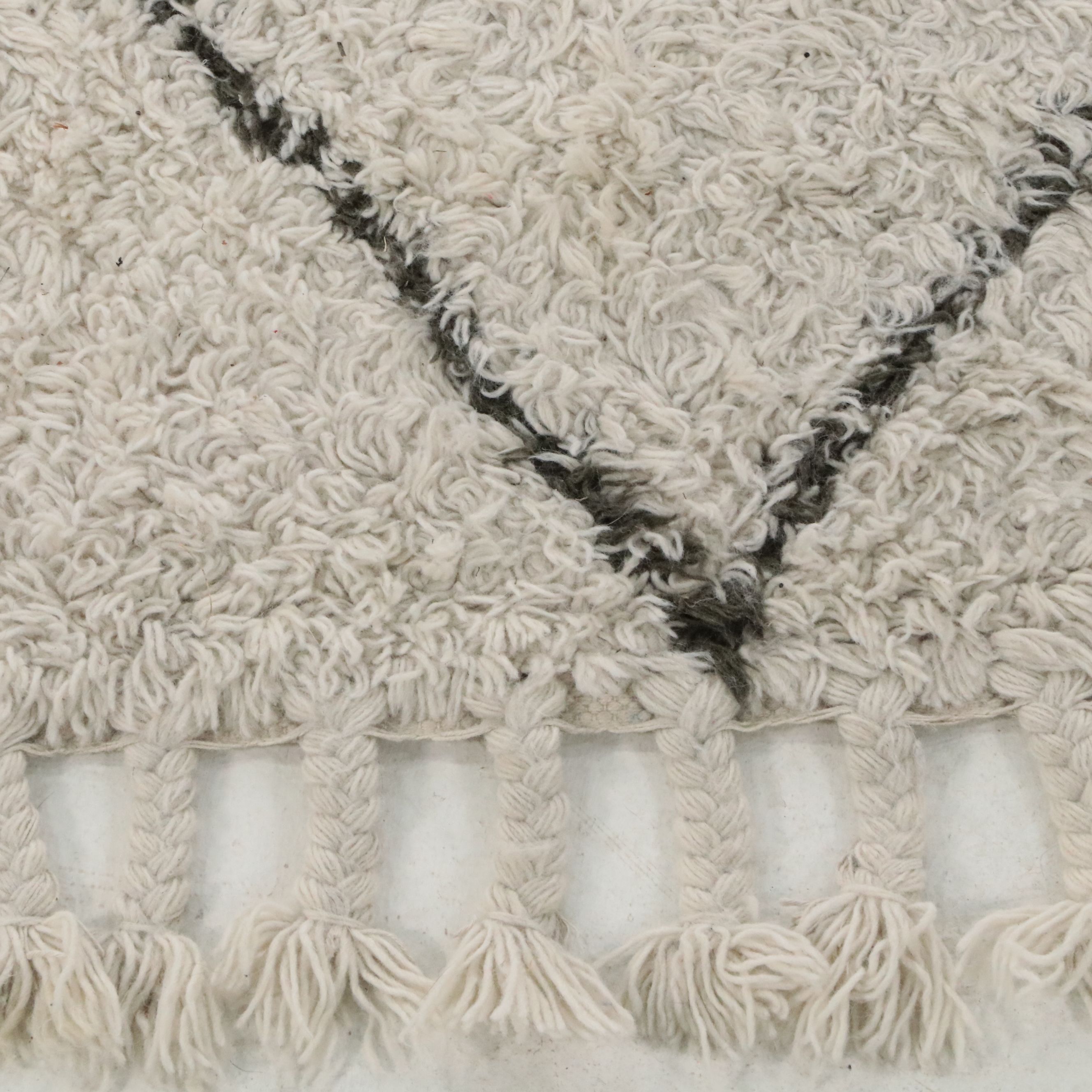 9' x 13'1 Hand-Knotted Nuloom Indo-Moroccan Shag Room-Sized Rug