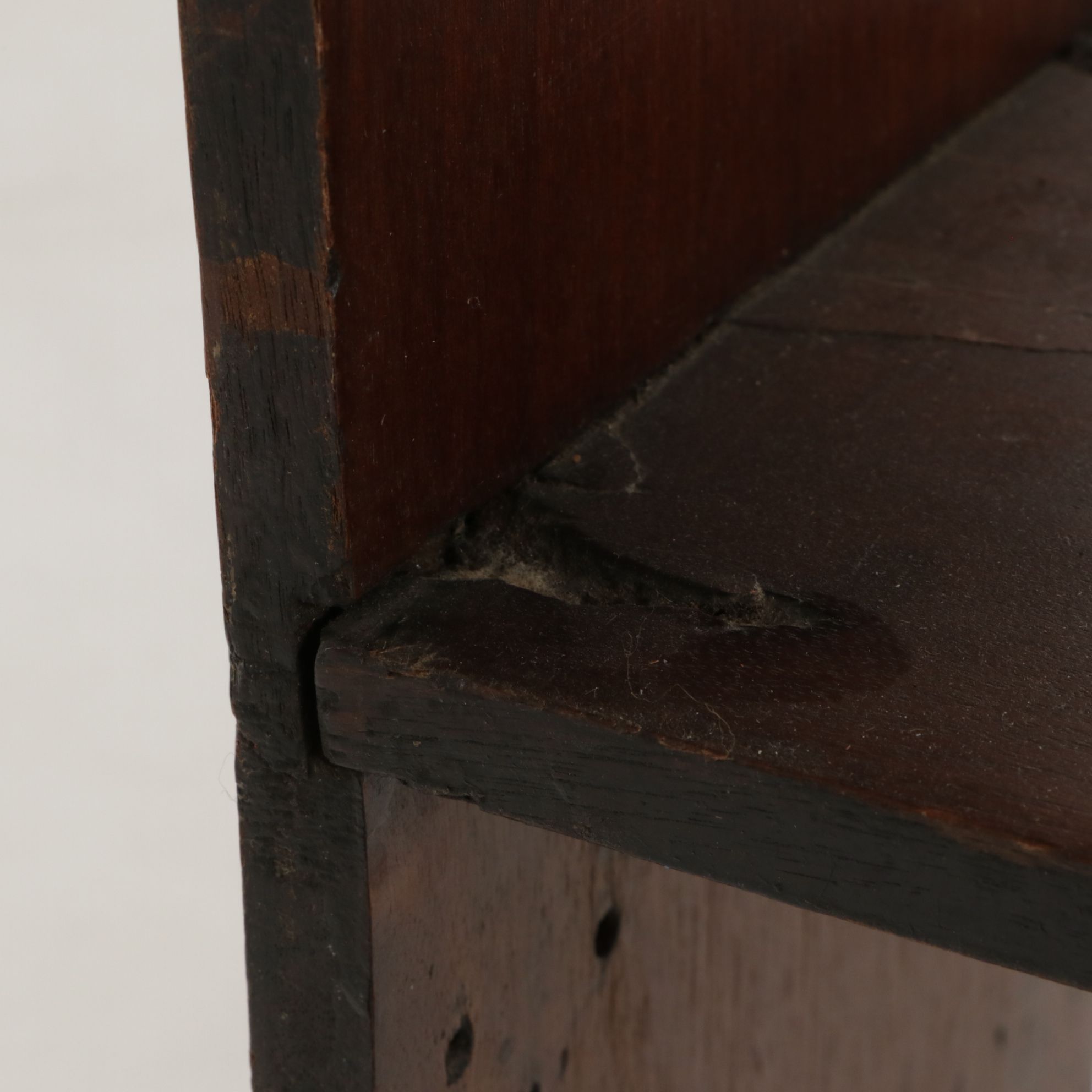 American Primitive Mahogany Four-Tier Graduated Shelf