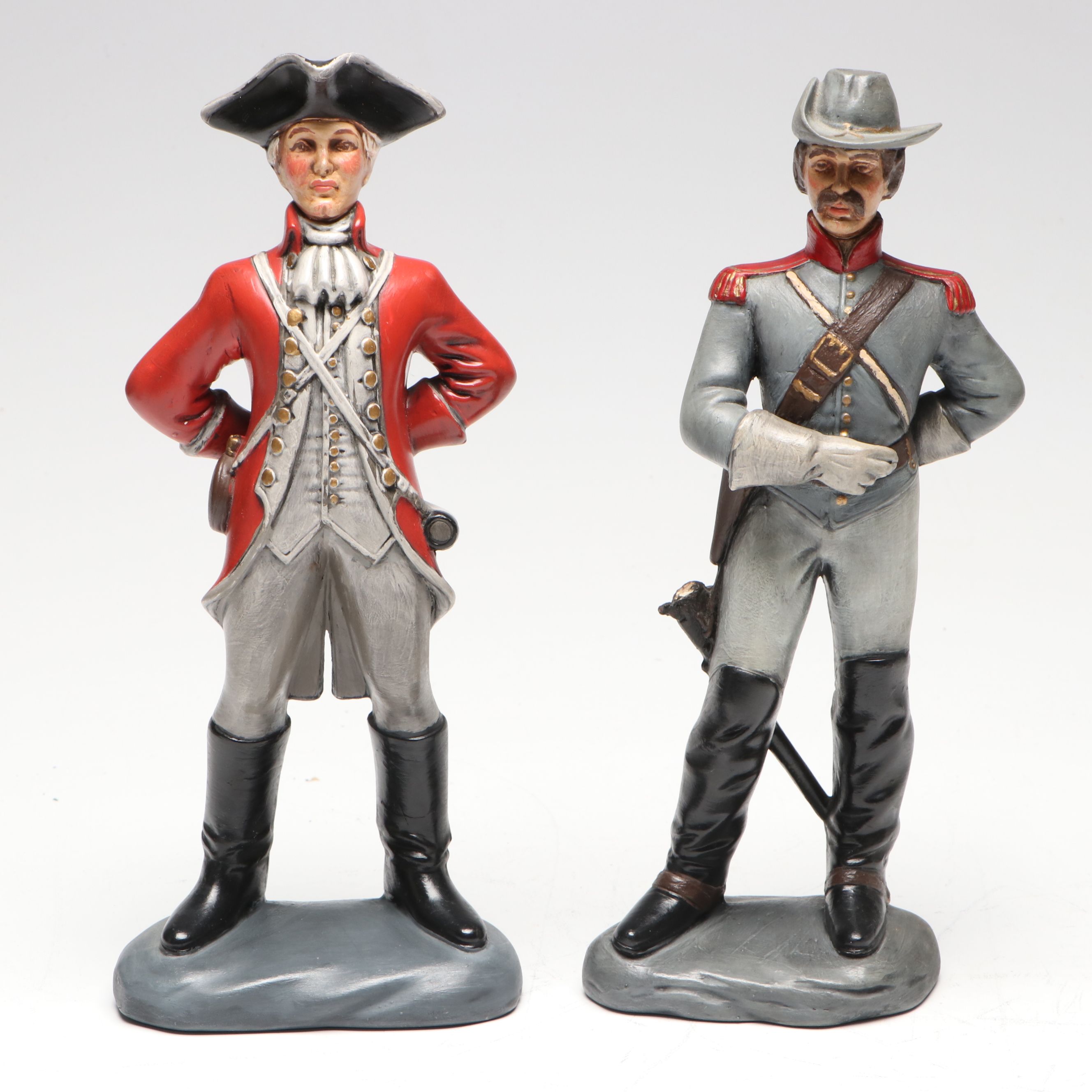 Atlantic Molds Soldier Figurines and Wilton Commemorative Bicentennial Plate