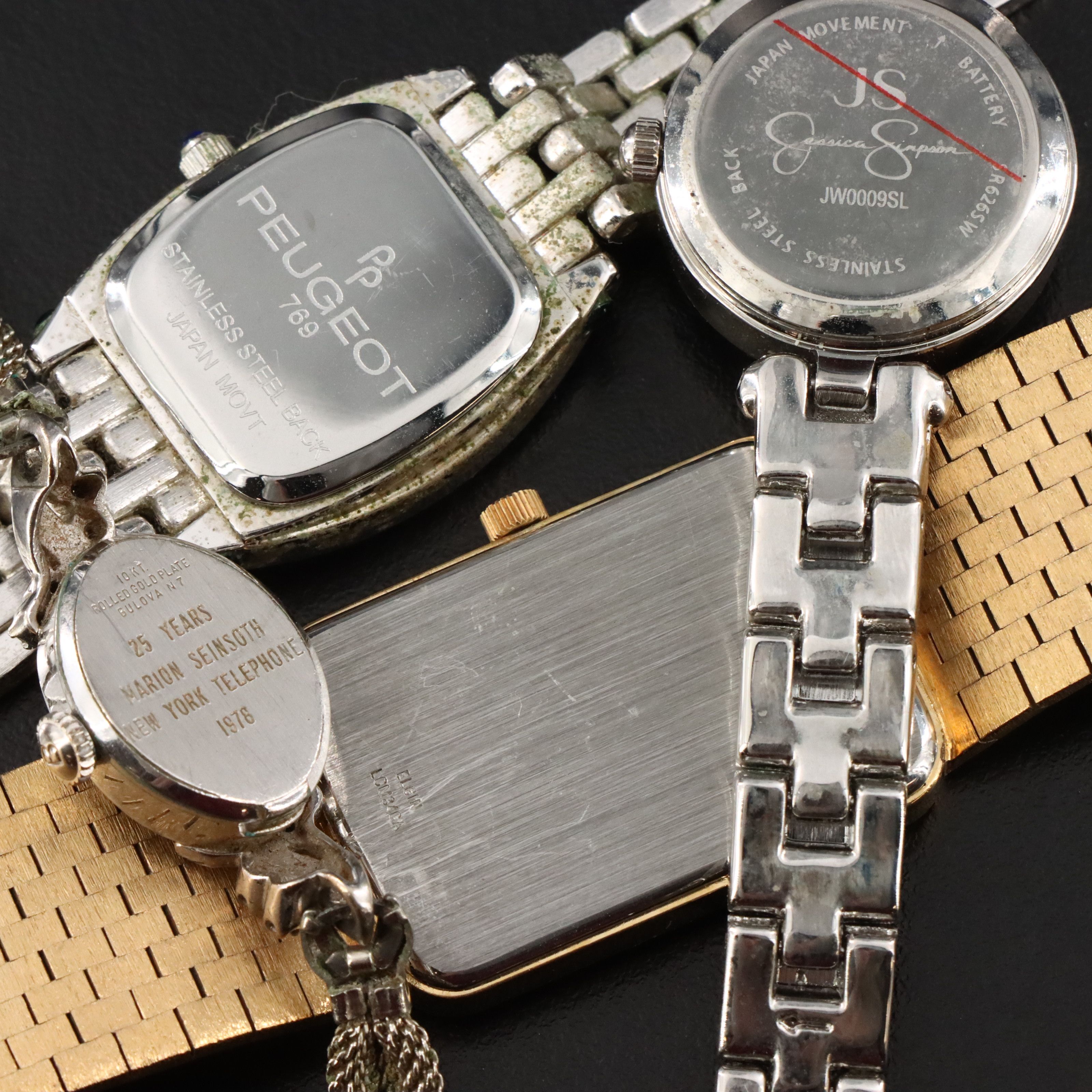 Collection of Fashion and Gemstone Watches Featuring Peugot and Bucherer