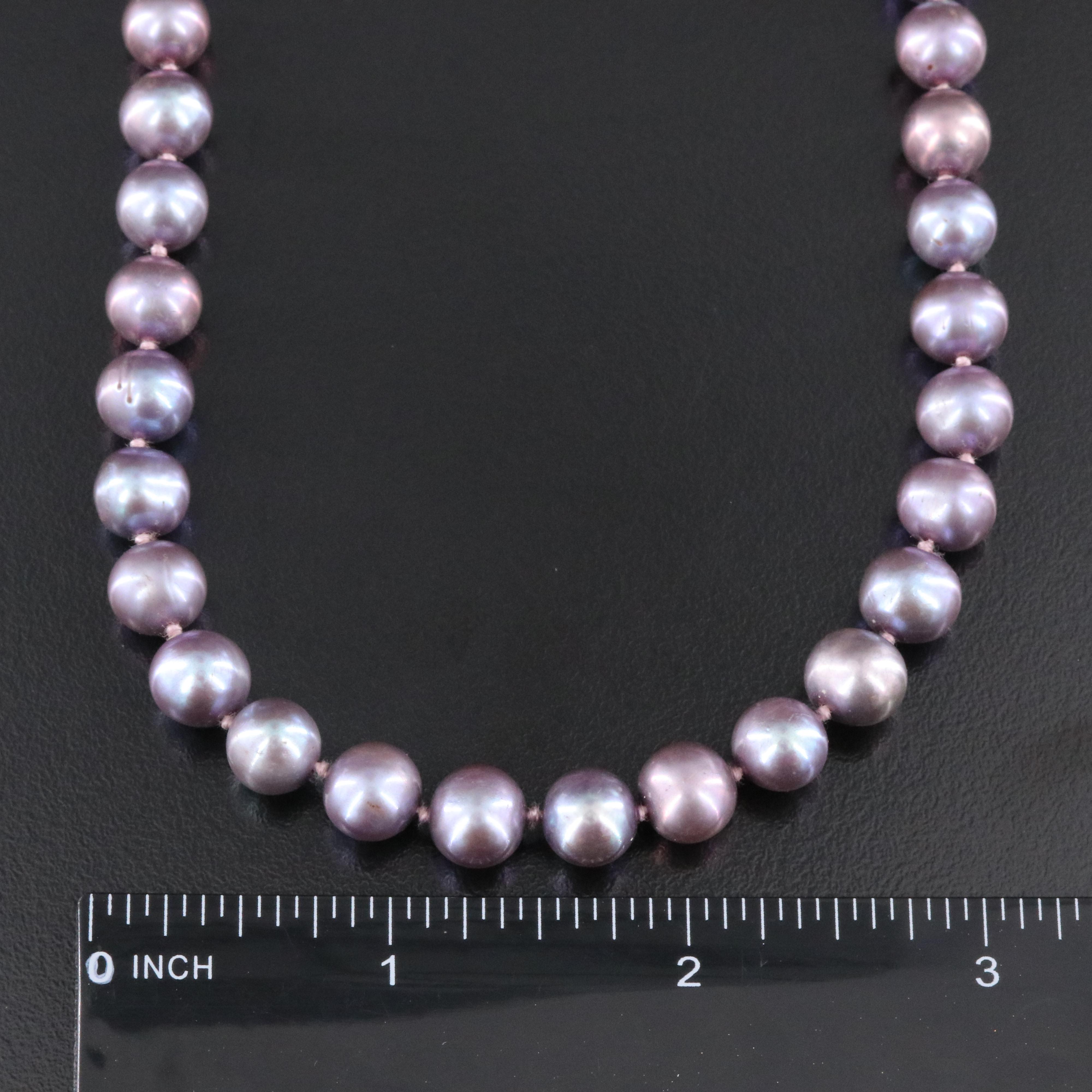 Pearl Necklace with Sterling Clasp