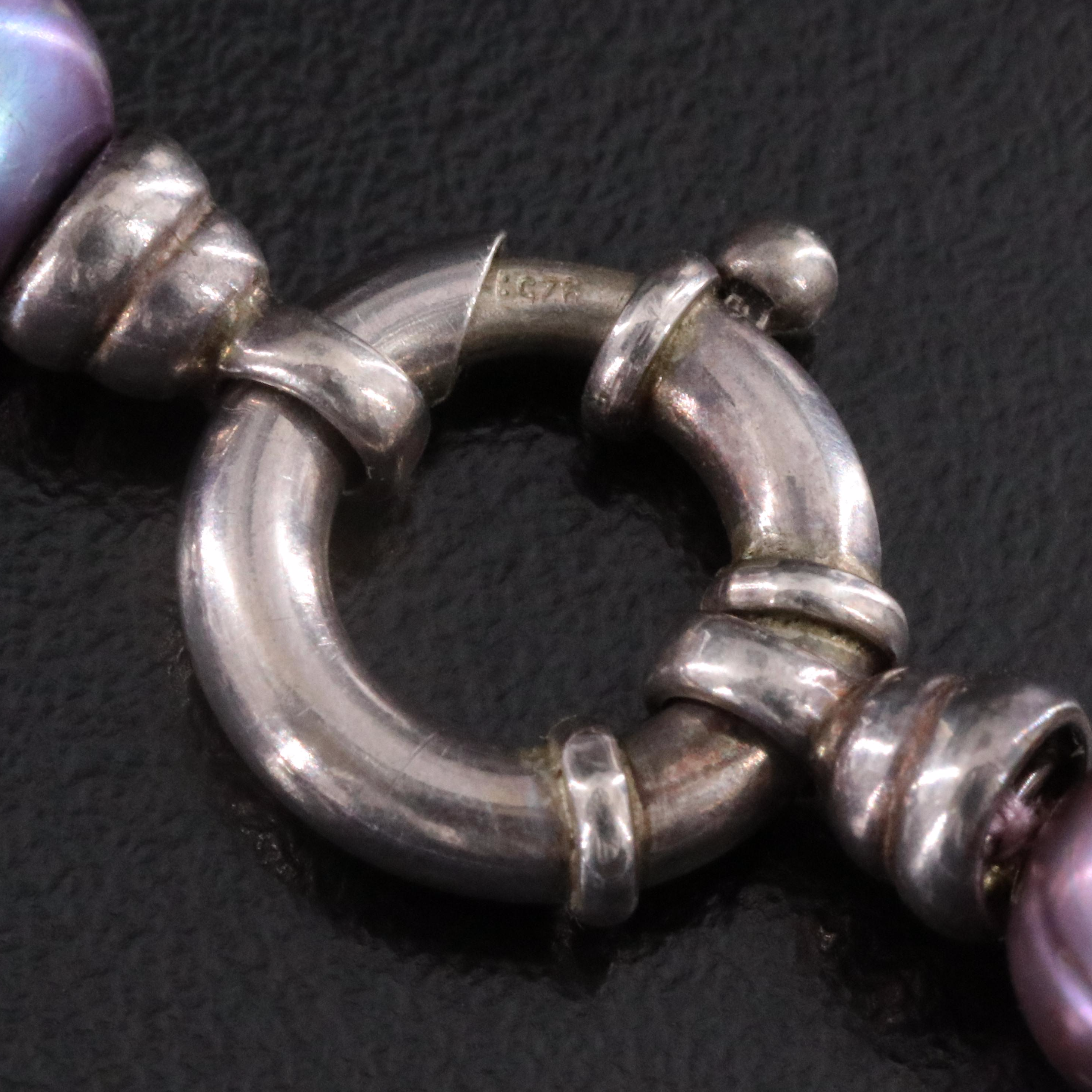 Pearl Necklace with Sterling Clasp