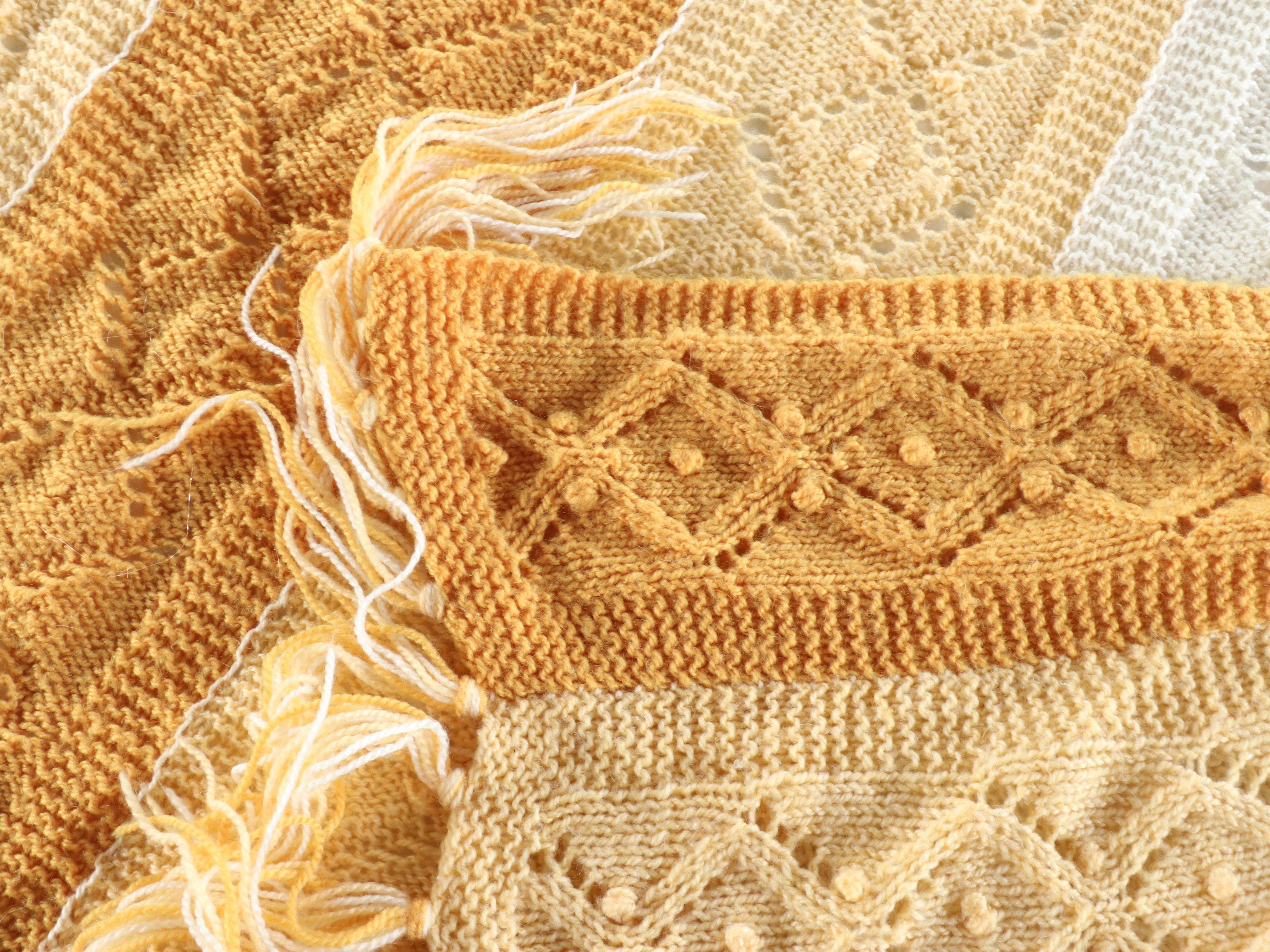 Handmade Multicolored Crochet Coverlets and Throws