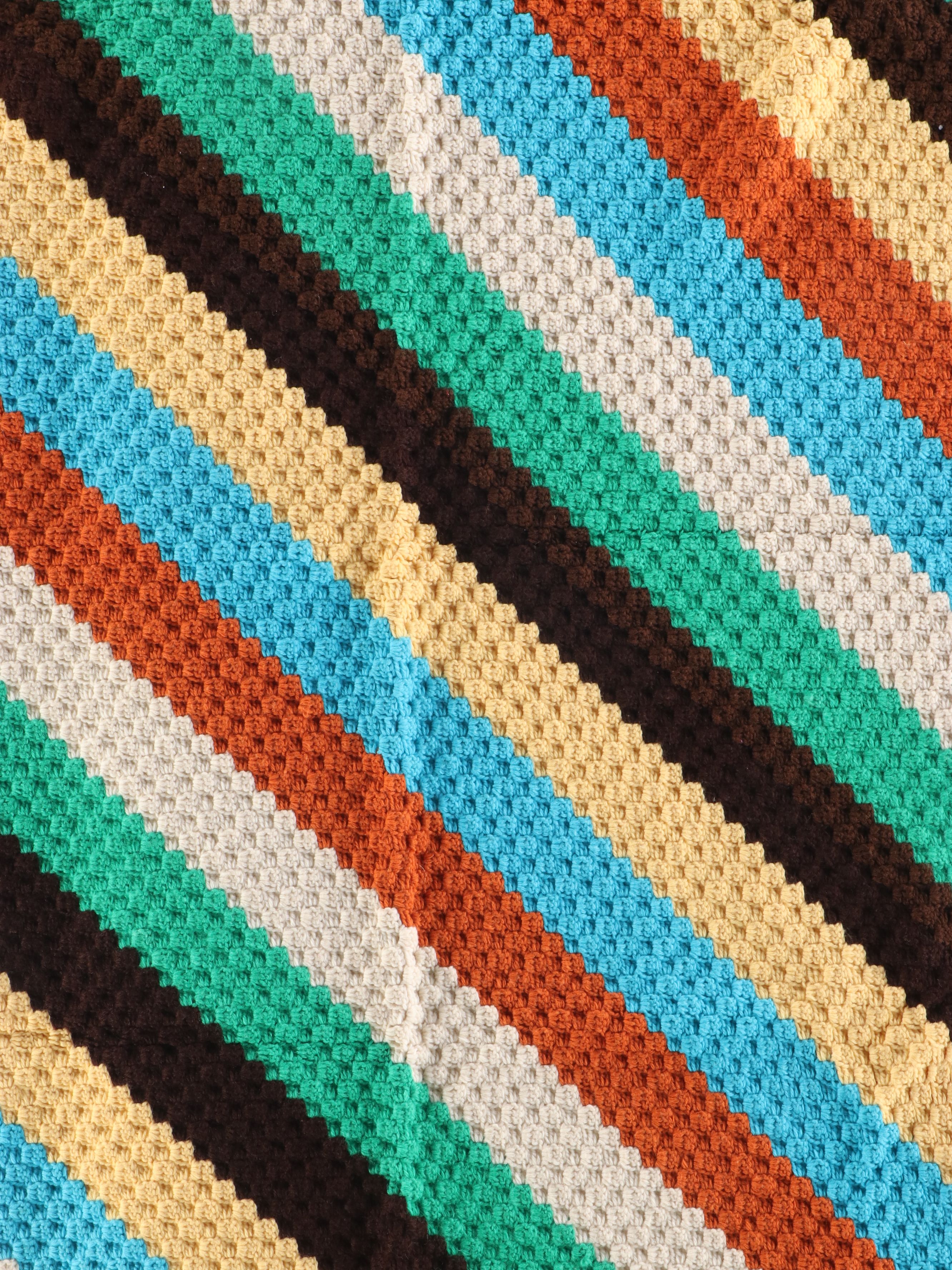 Handmade Multicolored Crochet Coverlets and Throws