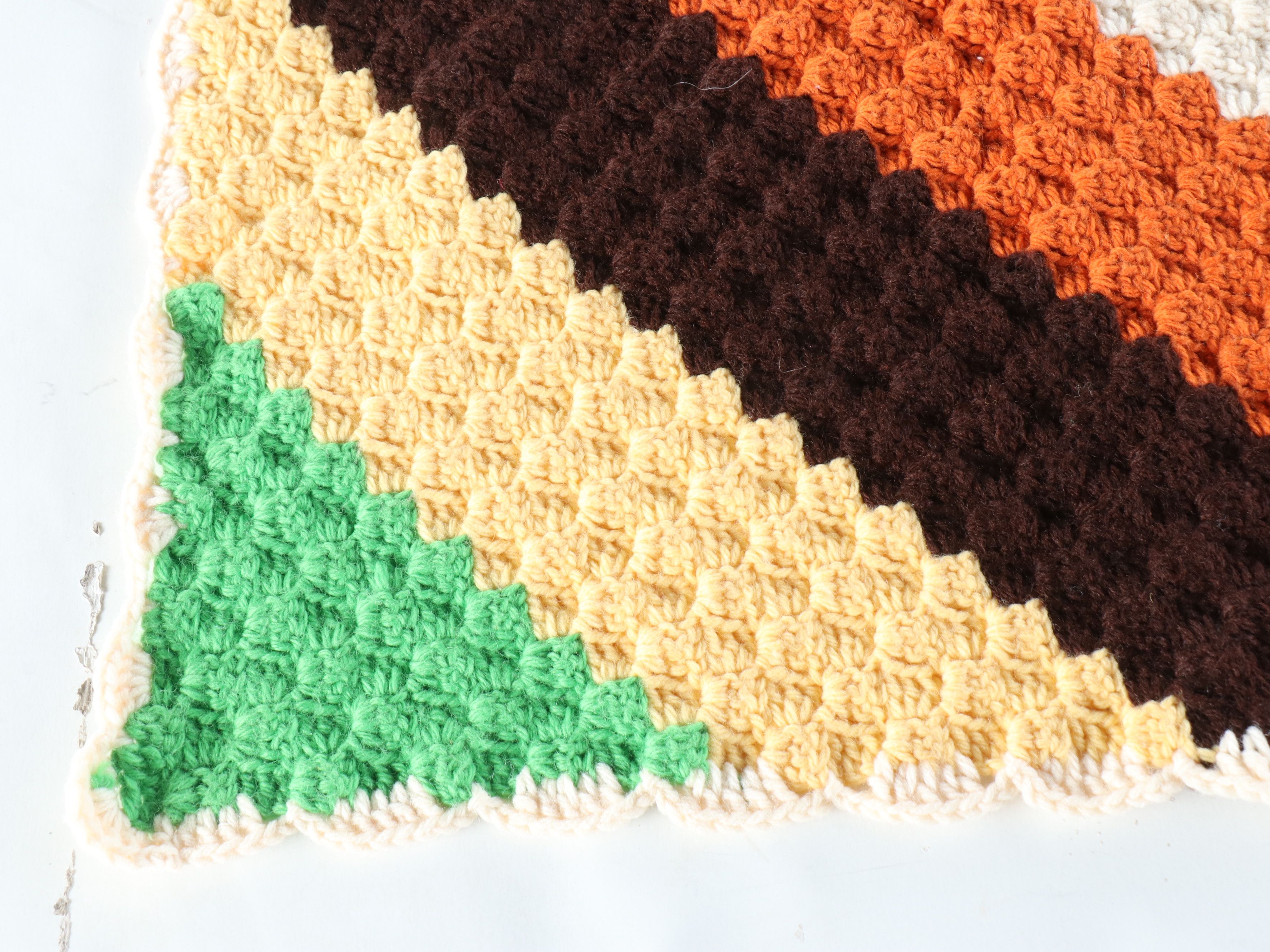 Handmade Multicolored Crochet Coverlets and Throws
