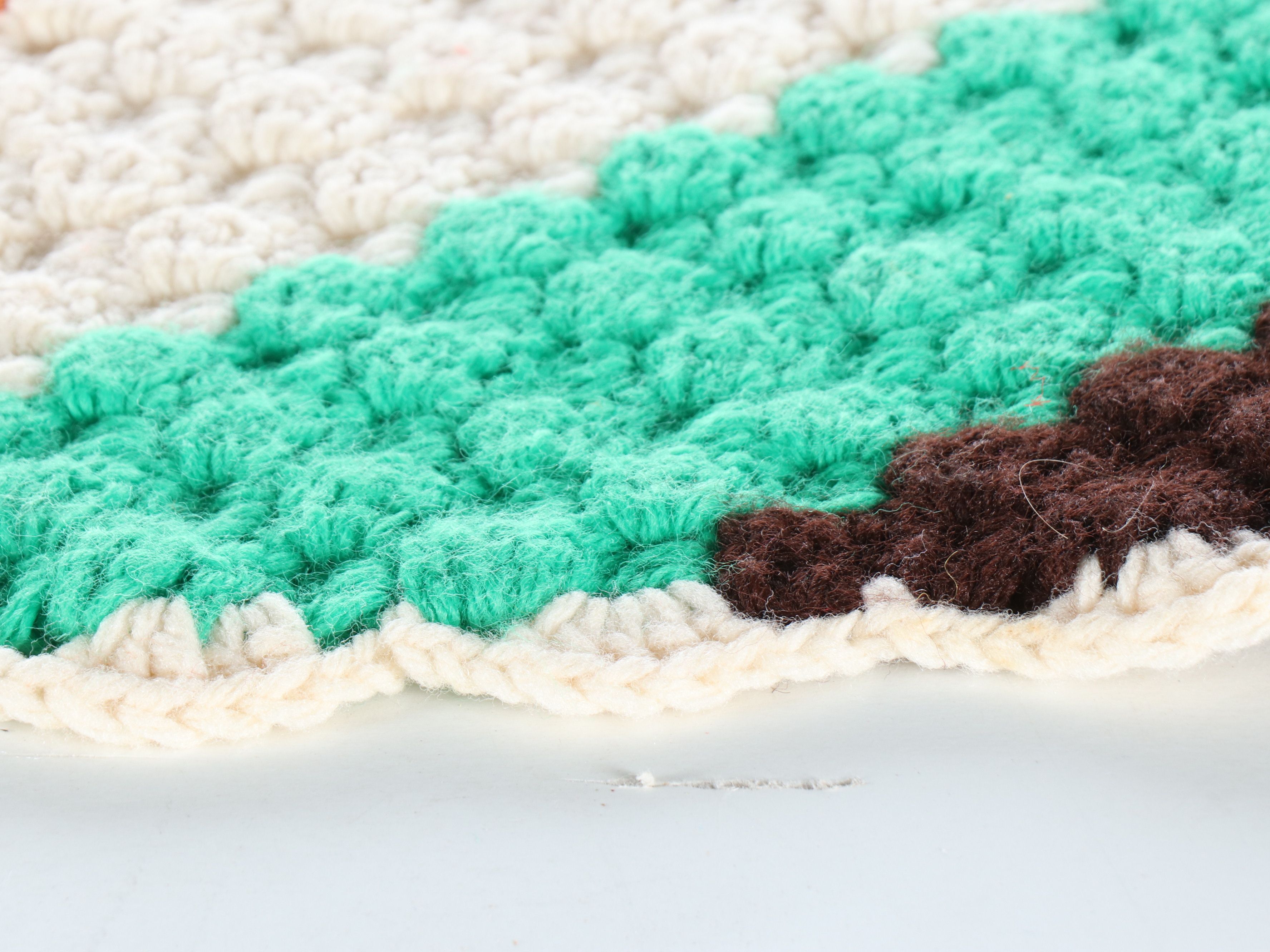 Handmade Multicolored Crochet Coverlets and Throws