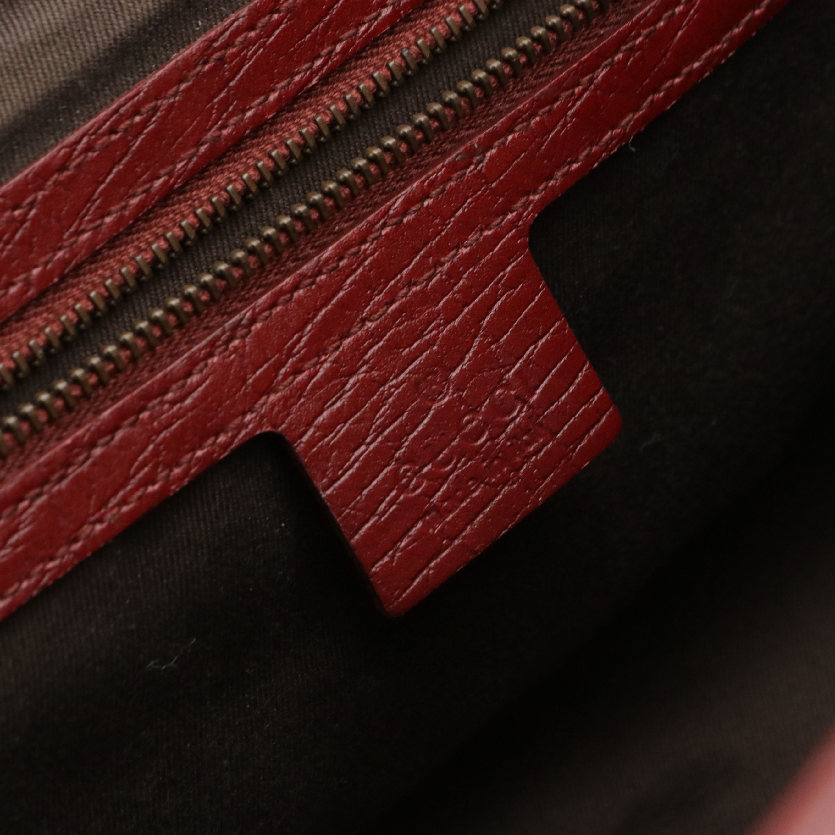 Gucci Bamboo Textured Leather Bullet Bag