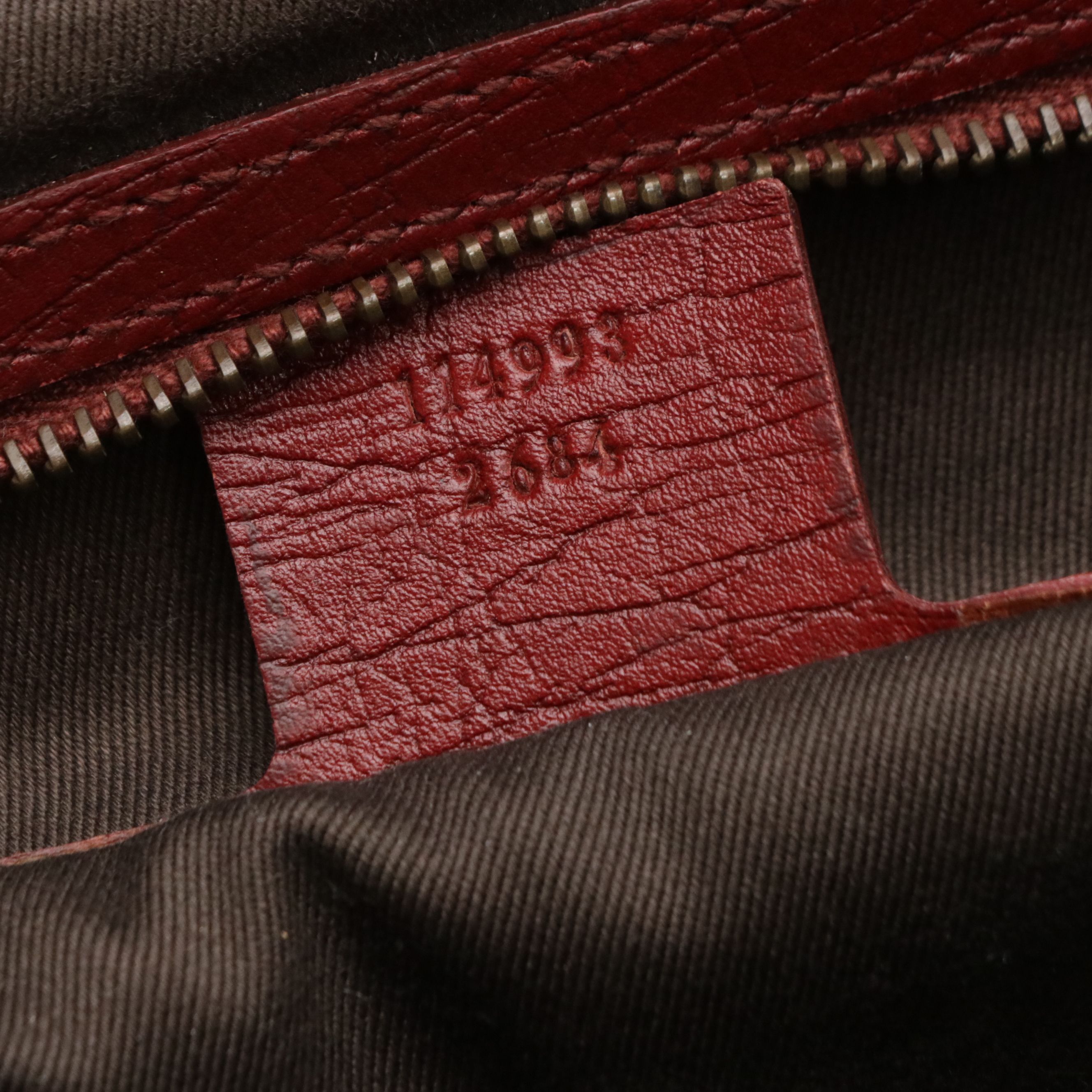 Gucci Bamboo Textured Leather Bullet Bag