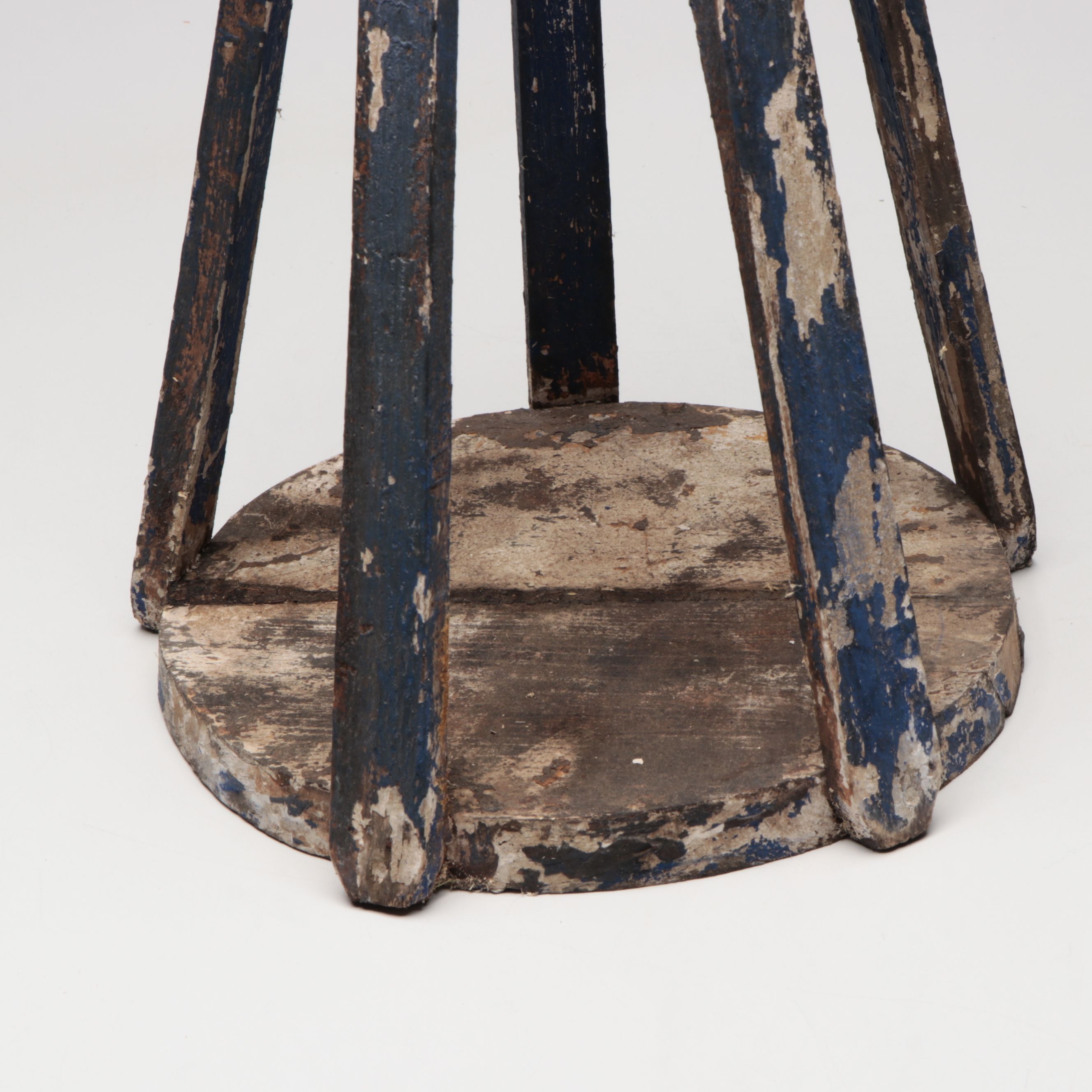 Carved Wood Santos Folk Art Cage Doll with Jointed Arms