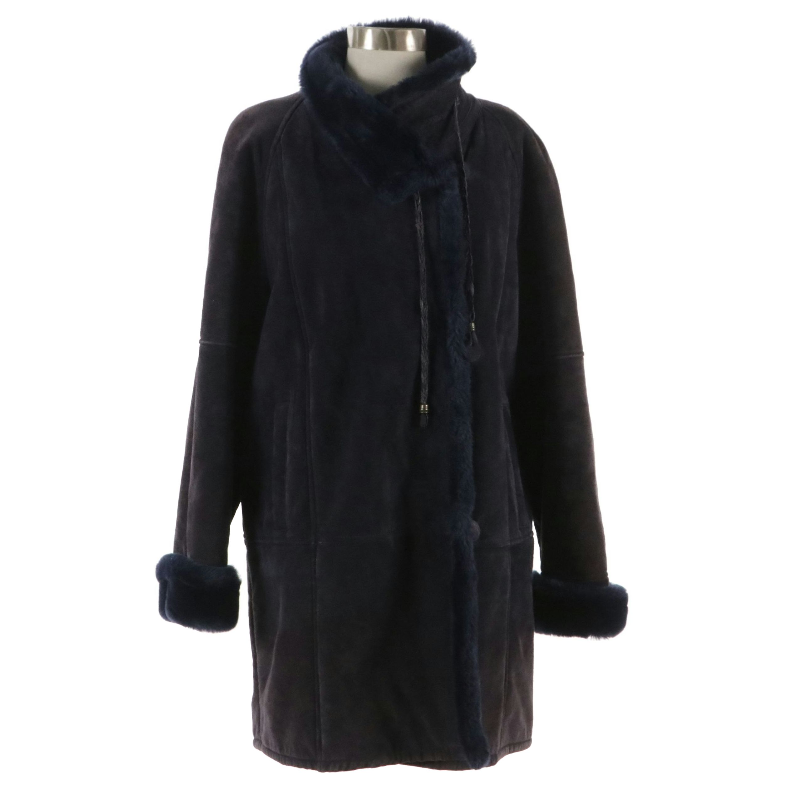 Gallery Dyed Pigskin Suede Oversized Coat