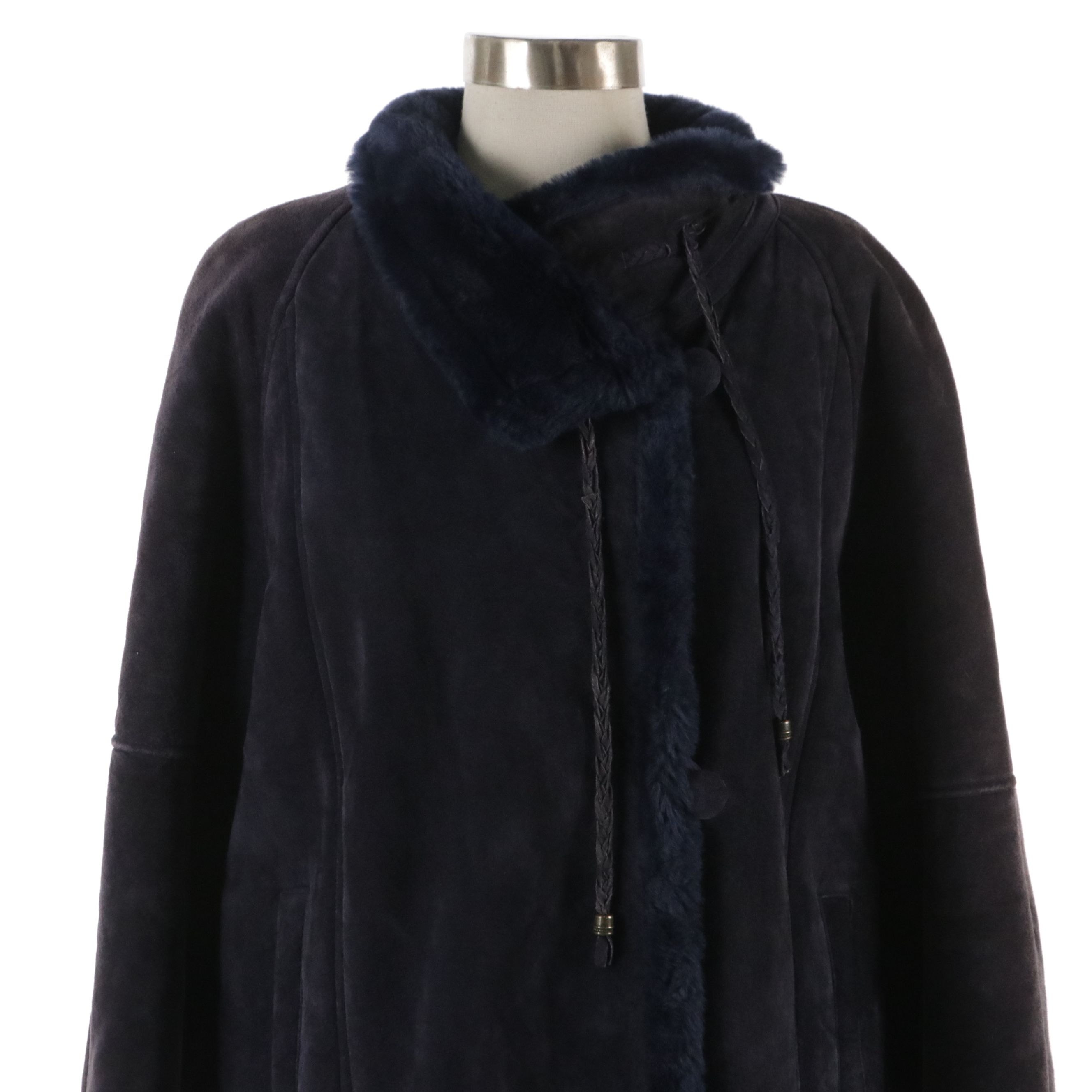 Gallery Dyed Pigskin Suede Oversized Coat