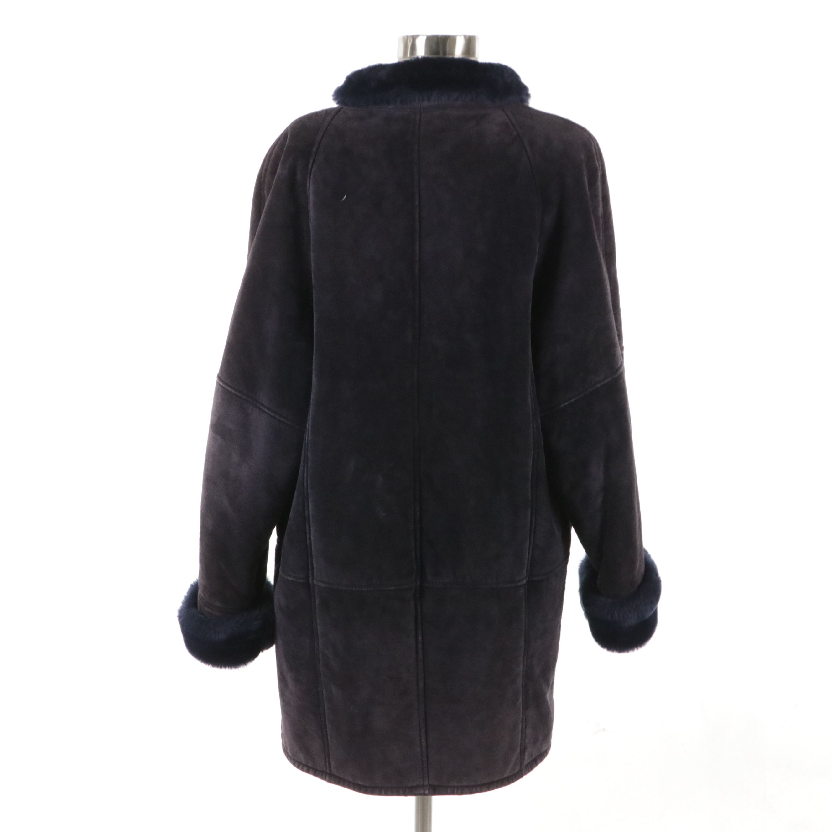 Gallery Dyed Pigskin Suede Oversized Coat