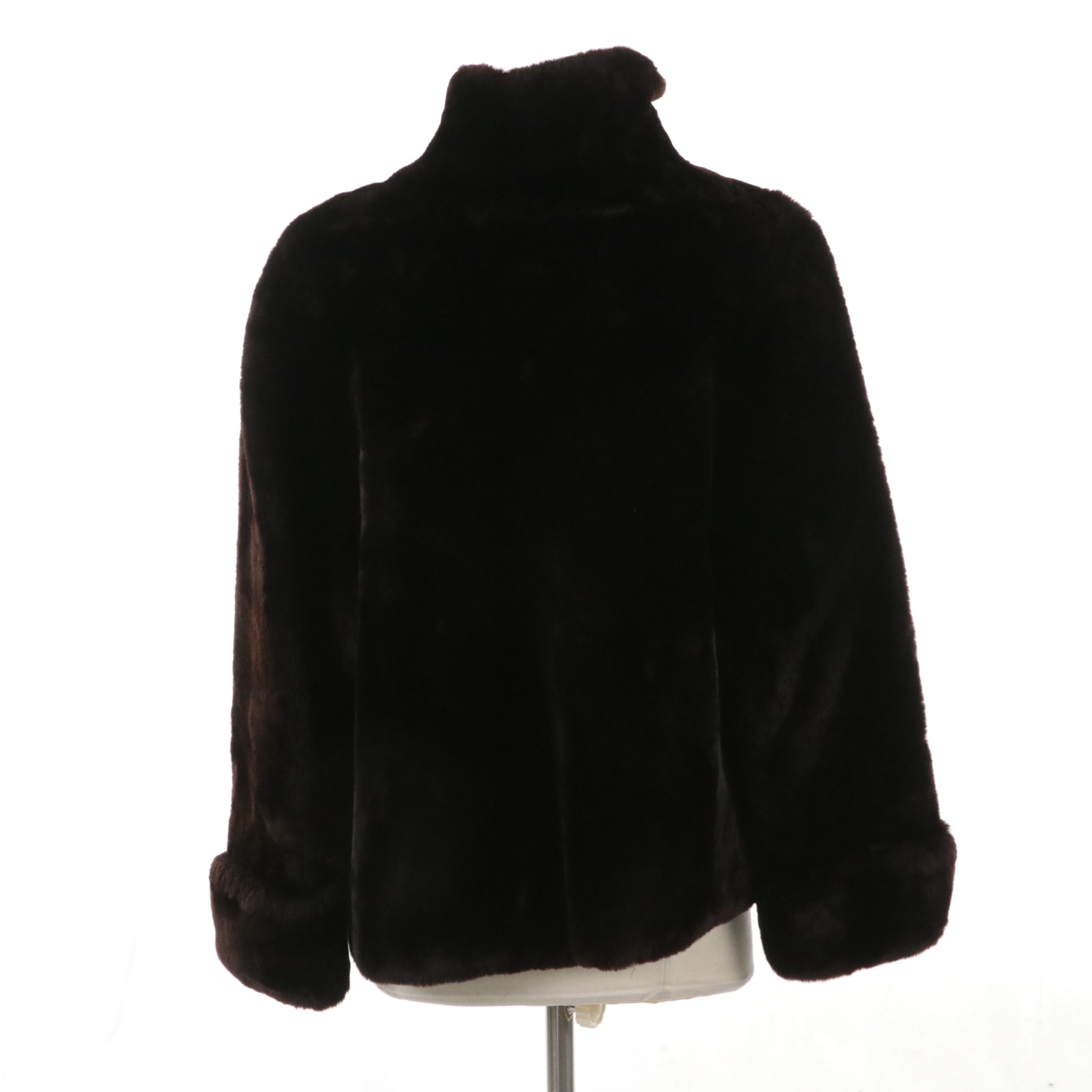 Dyed Mouton Fur Boxy Jacket, circa 1960
