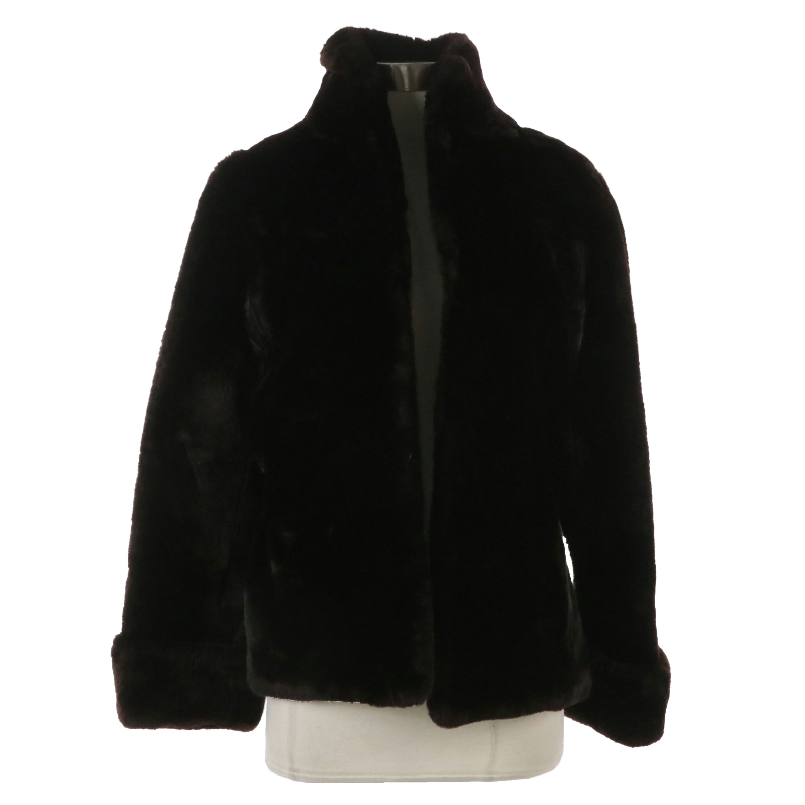 Dyed Mouton Fur Boxy Jacket, circa 1960