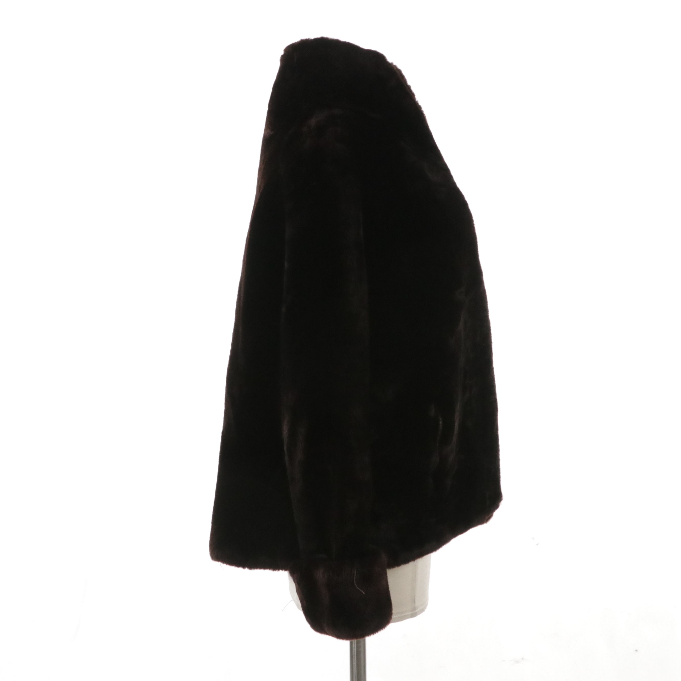 Dyed Mouton Fur Boxy Jacket, circa 1960