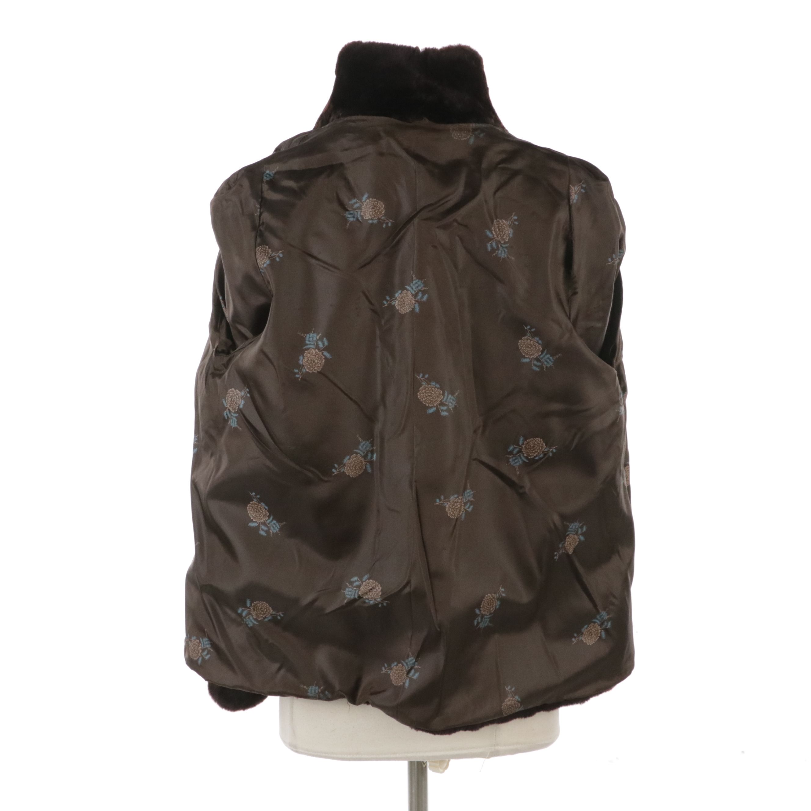 Dyed Mouton Fur Boxy Jacket, circa 1960