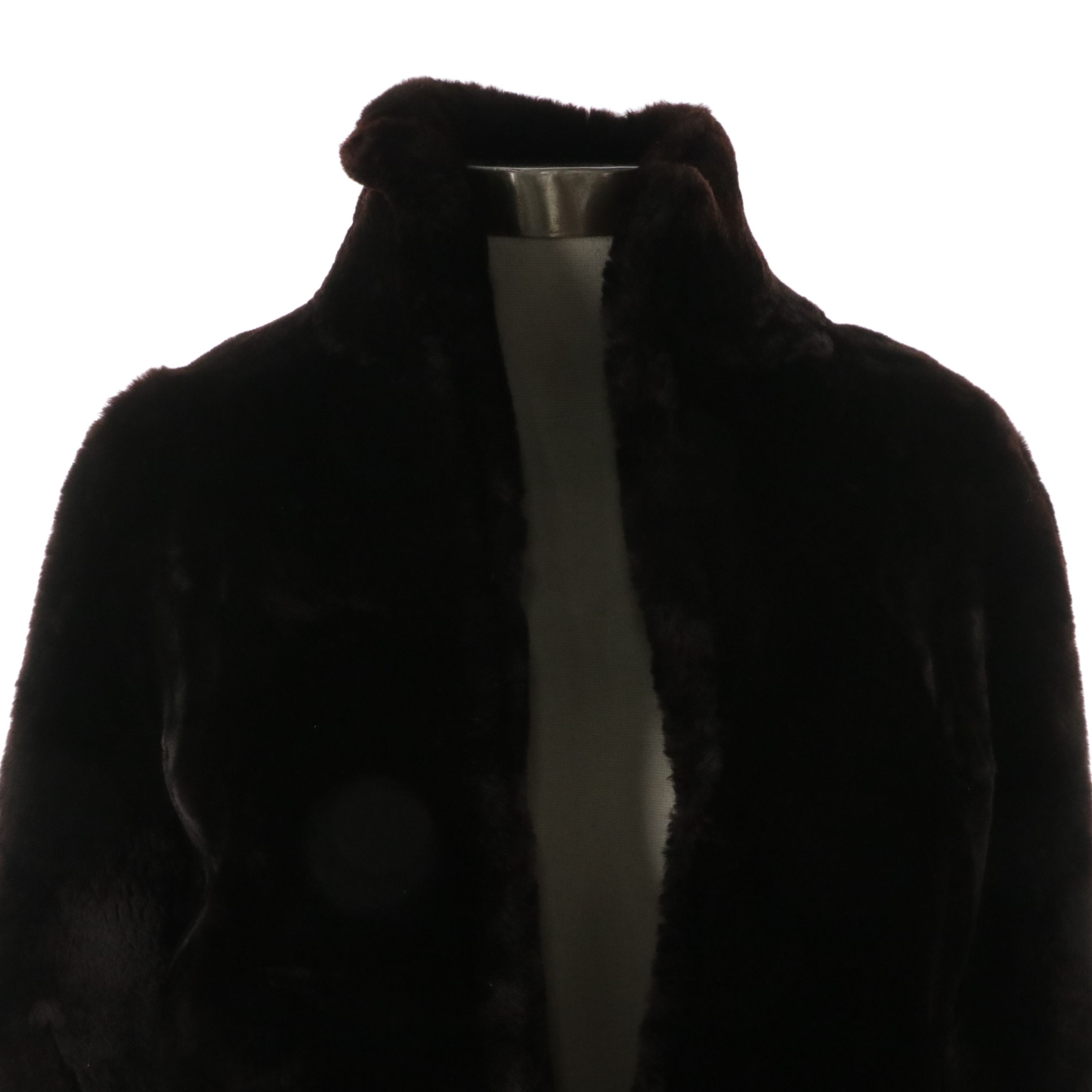 Dyed Mouton Fur Boxy Jacket, circa 1960