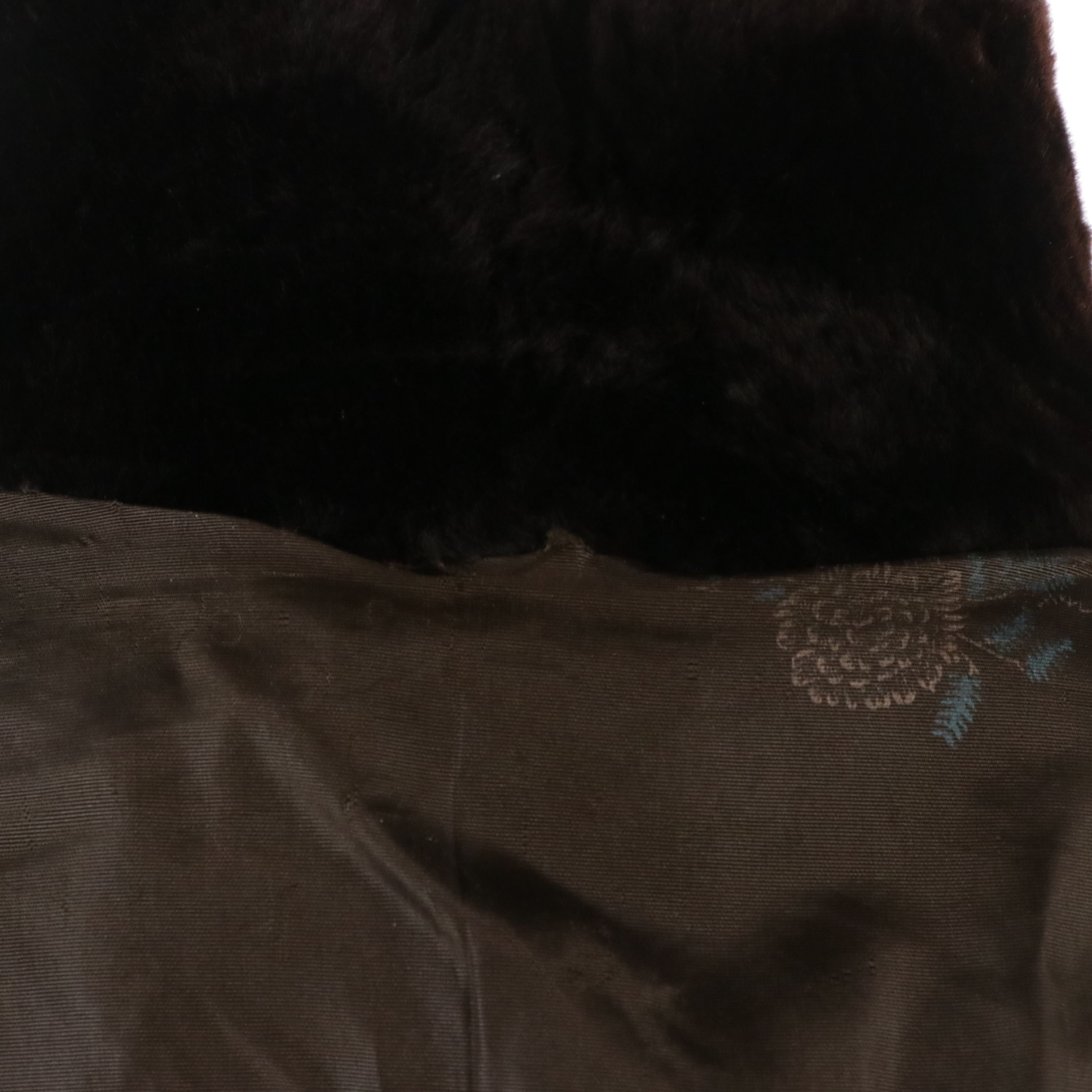 Dyed Mouton Fur Boxy Jacket, circa 1960