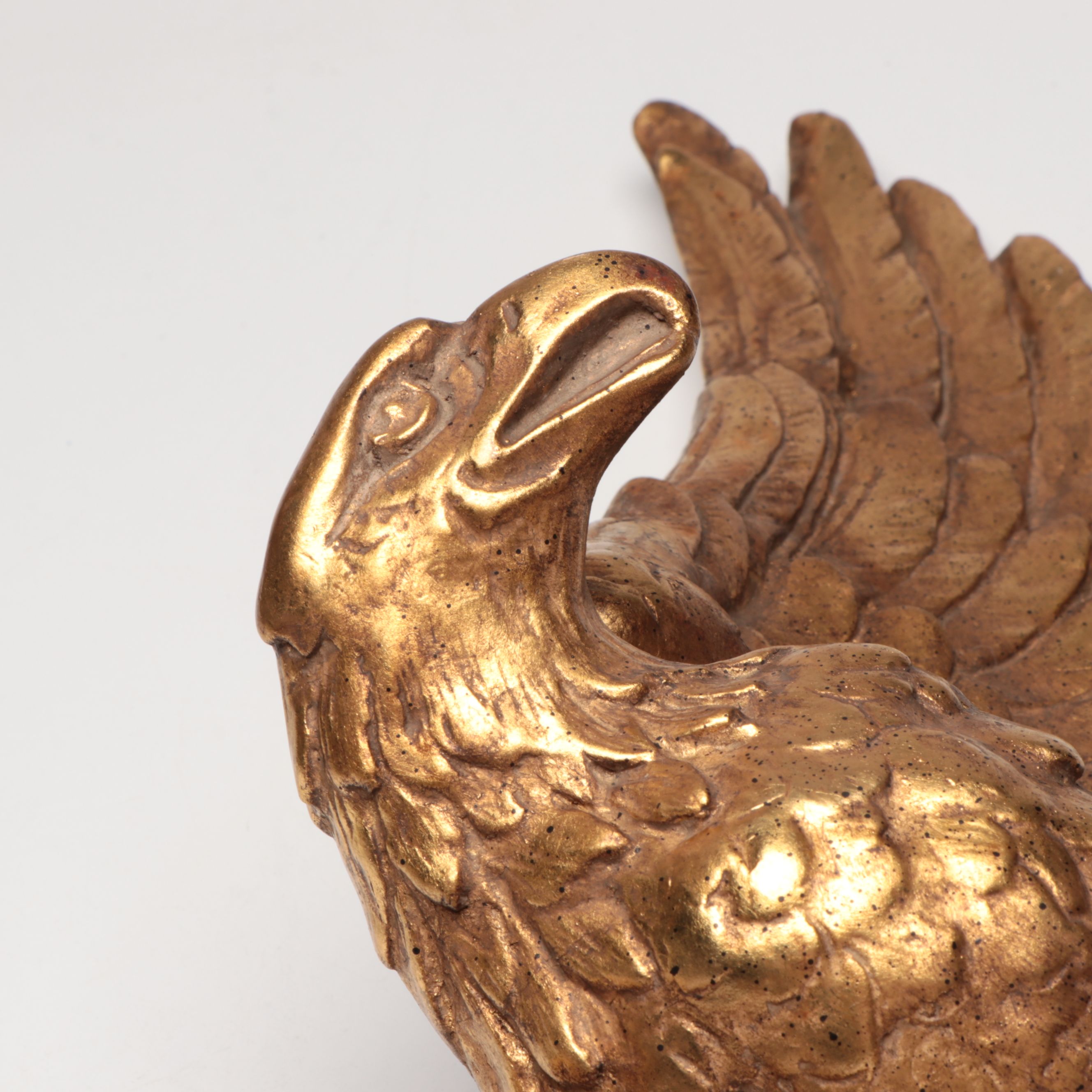 Federal Style Gold Finished Eagle Wall Hanging