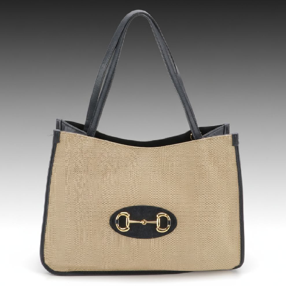 Gucci Horsebit 1955 Tote Bag in Canvas and Leather