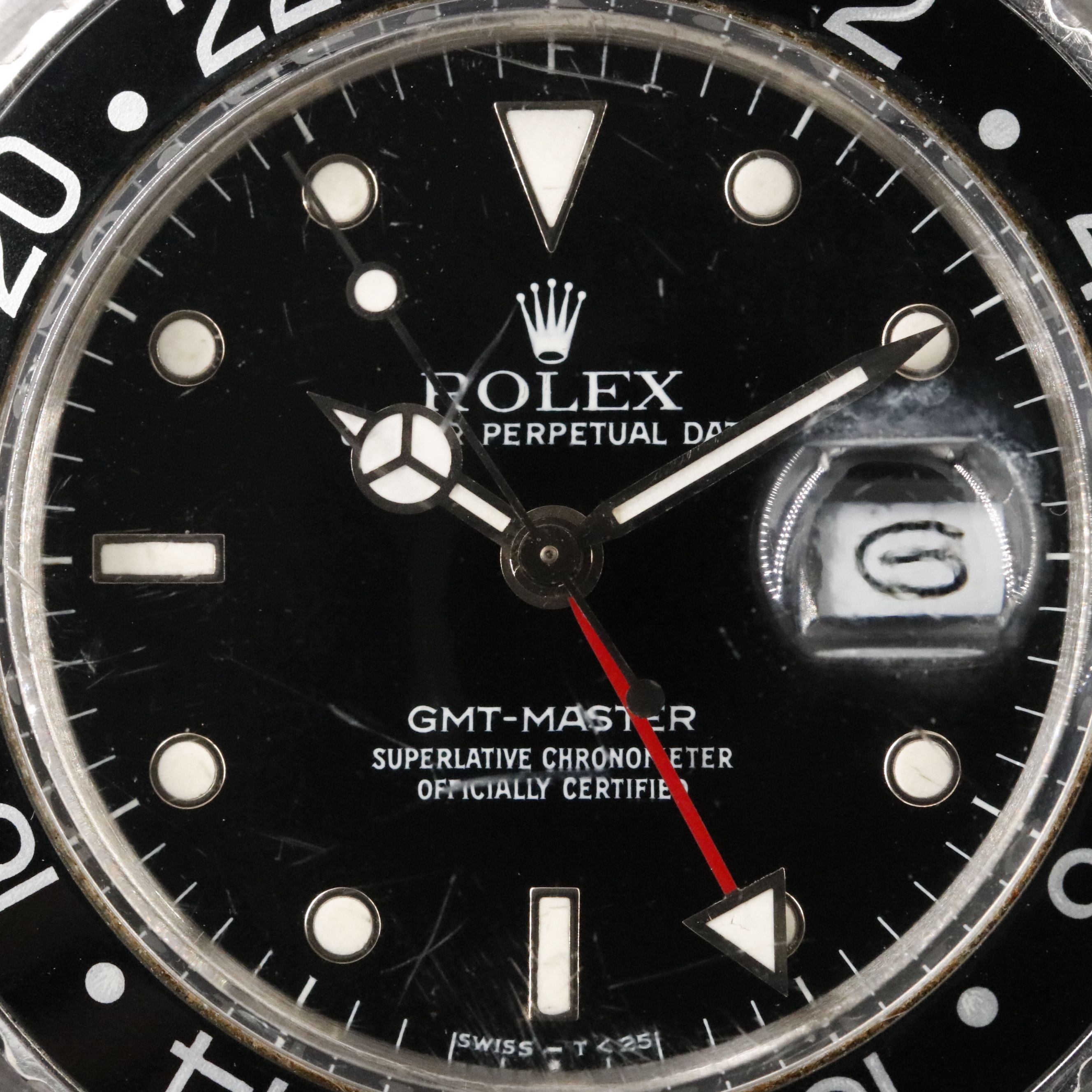 1988 Rolex GMT-Master 16750 Black Dial & Bezel Steel Jubilee Bracelet Watch