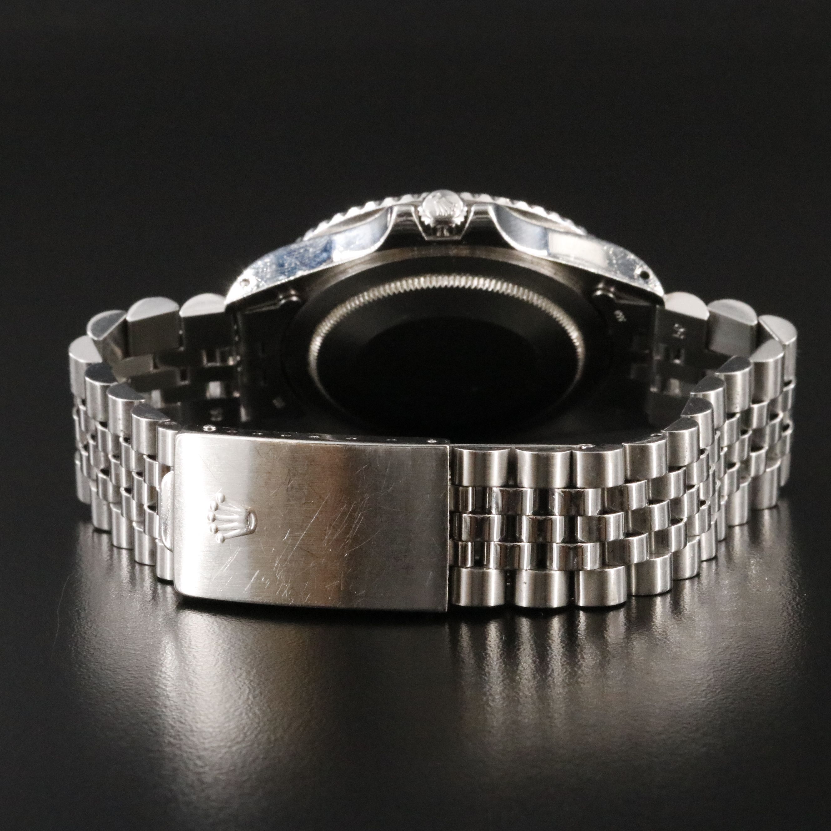 1988 Rolex GMT-Master 16750 Black Dial & Bezel Steel Jubilee Bracelet Watch