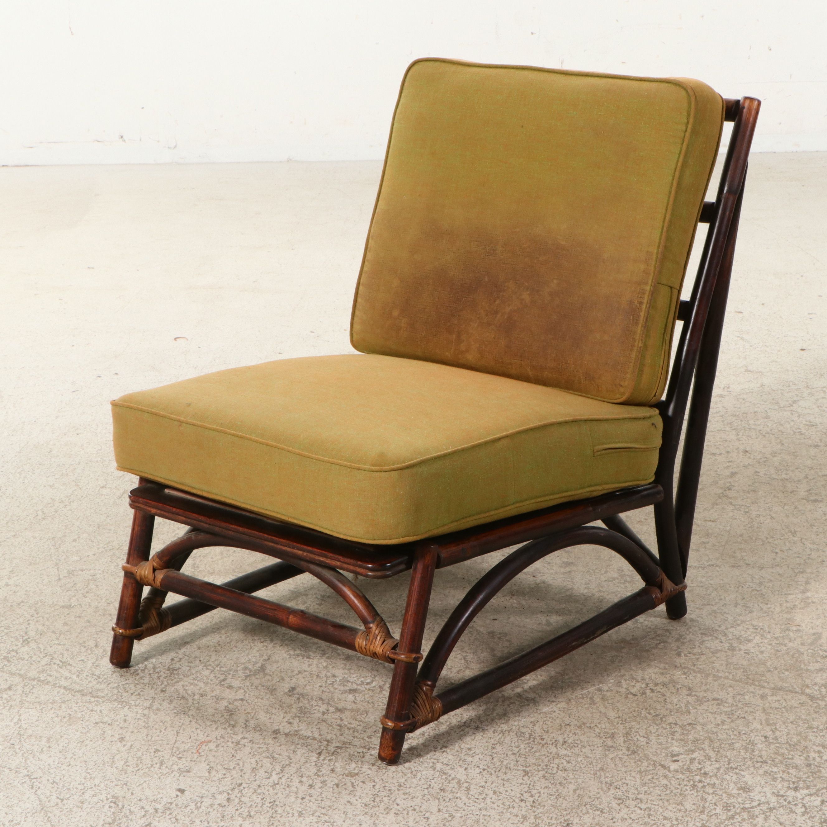 Fick's Reed Co. Five-Piece Bamboo and Rattan Sectional Sofa, Mid-20th Century