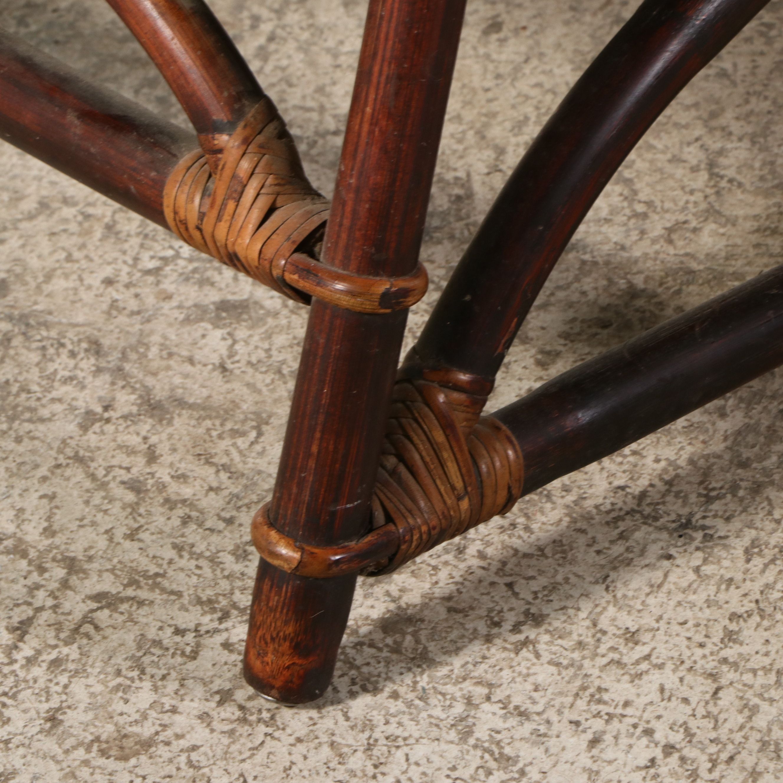 Fick's Reed Co. Five-Piece Bamboo and Rattan Sectional Sofa, Mid-20th Century