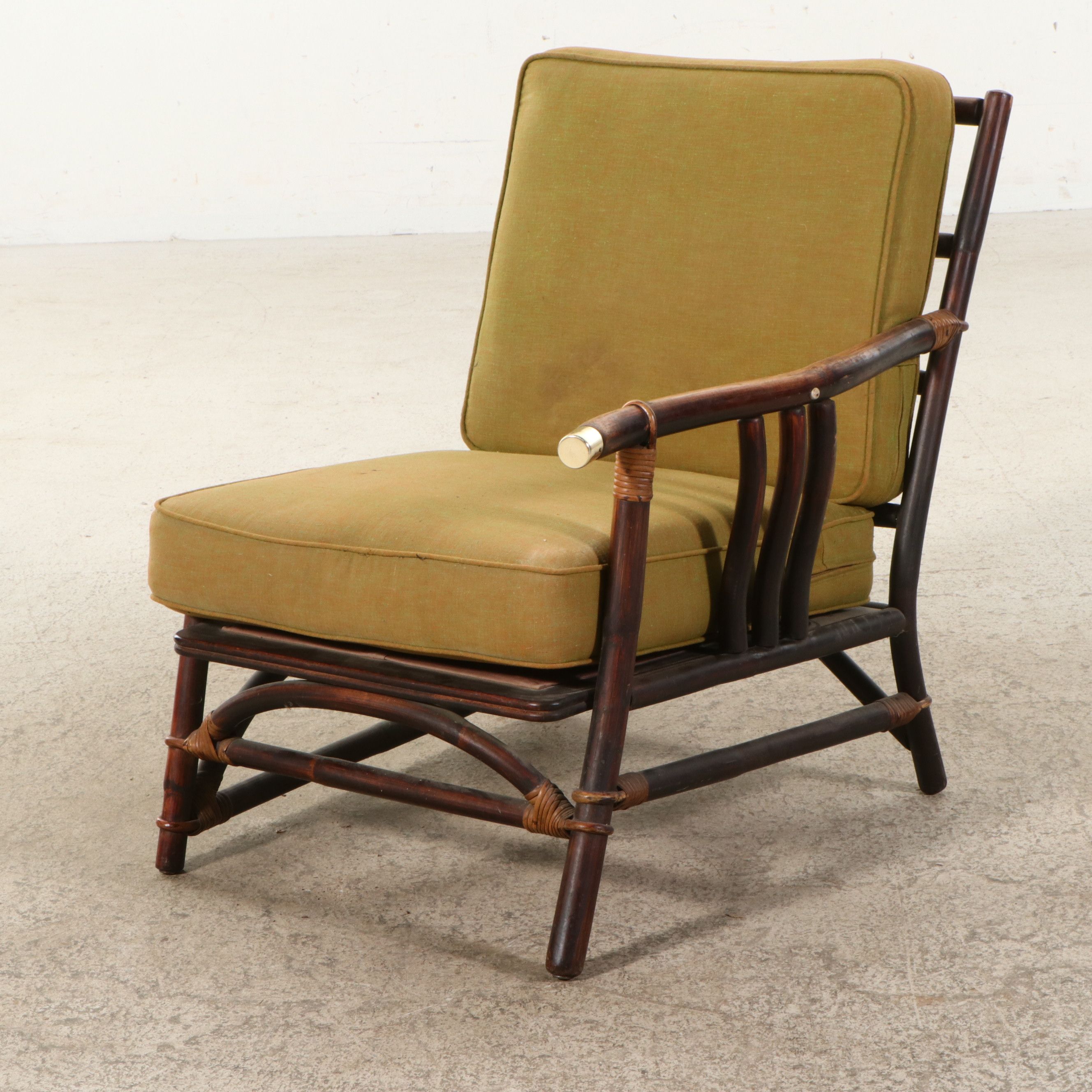 Fick's Reed Co. Five-Piece Bamboo and Rattan Sectional Sofa, Mid-20th Century